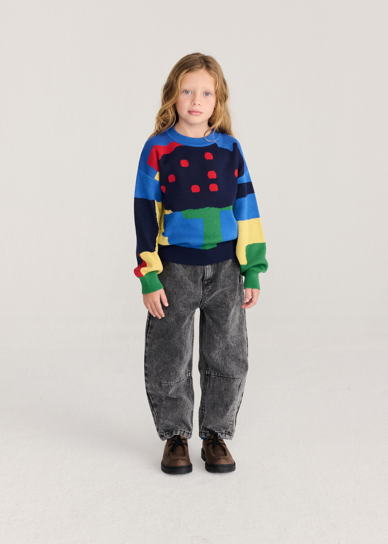 Bobo Choses Beast tag denim  pants  - Bobo choses
