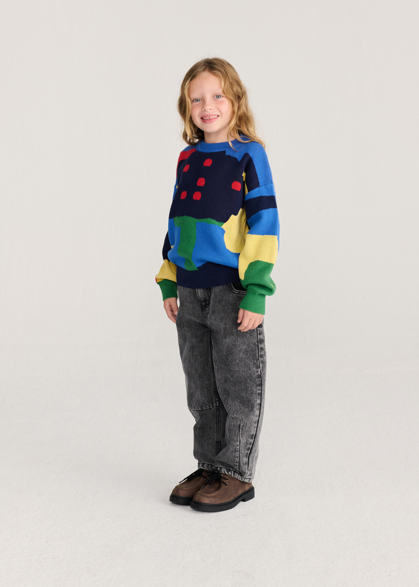 Bobo Choses Beast tag denim  pants  - Bobo choses
