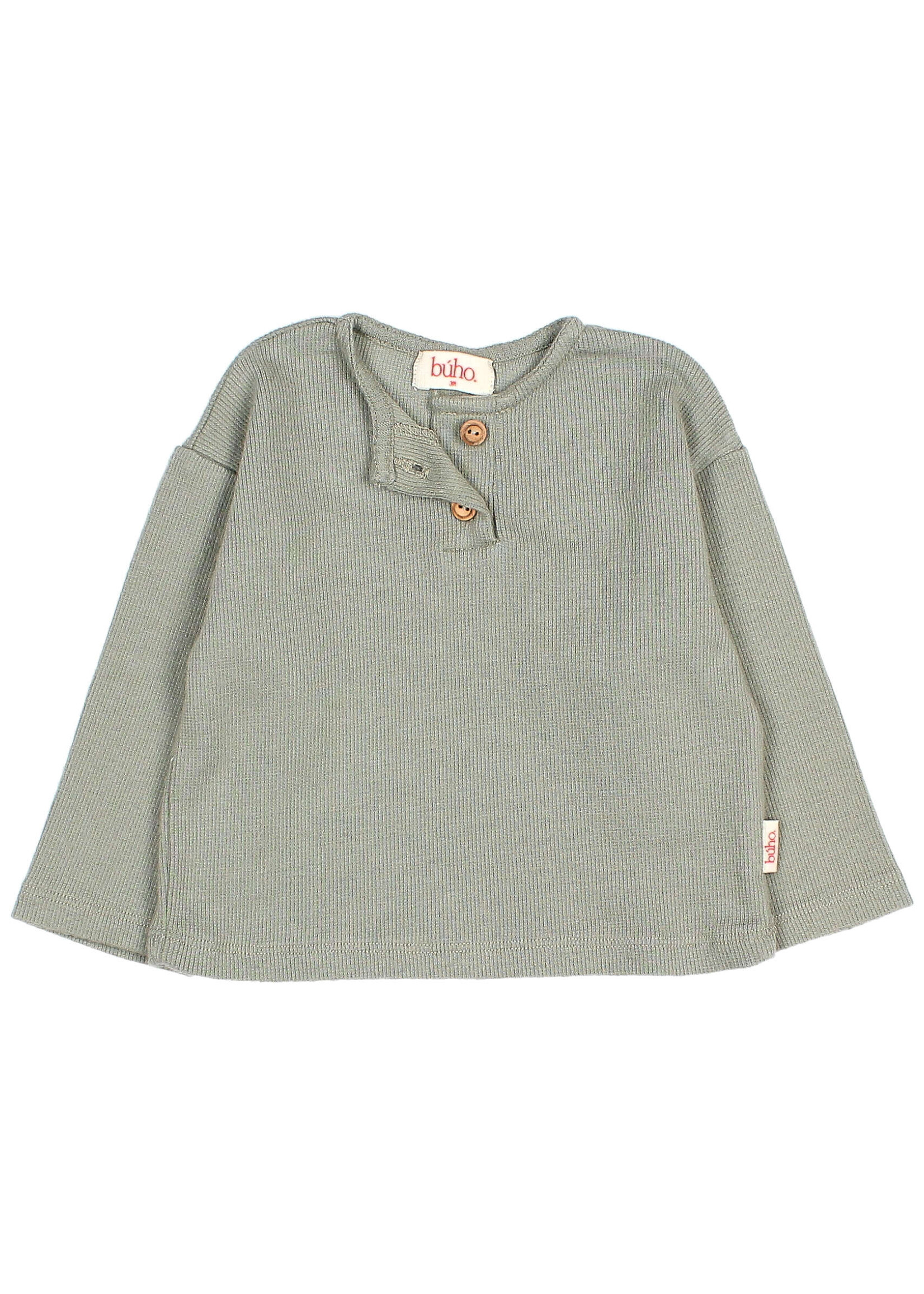 Buho Barcelona BB soft rib tshirt Eucalyptus - Buho
