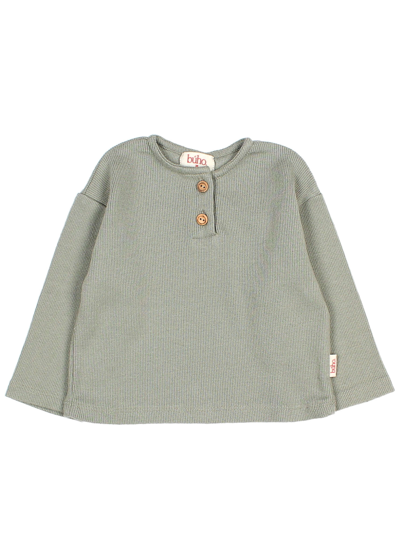Buho Barcelona BB soft rib tshirt Eucalyptus - Buho