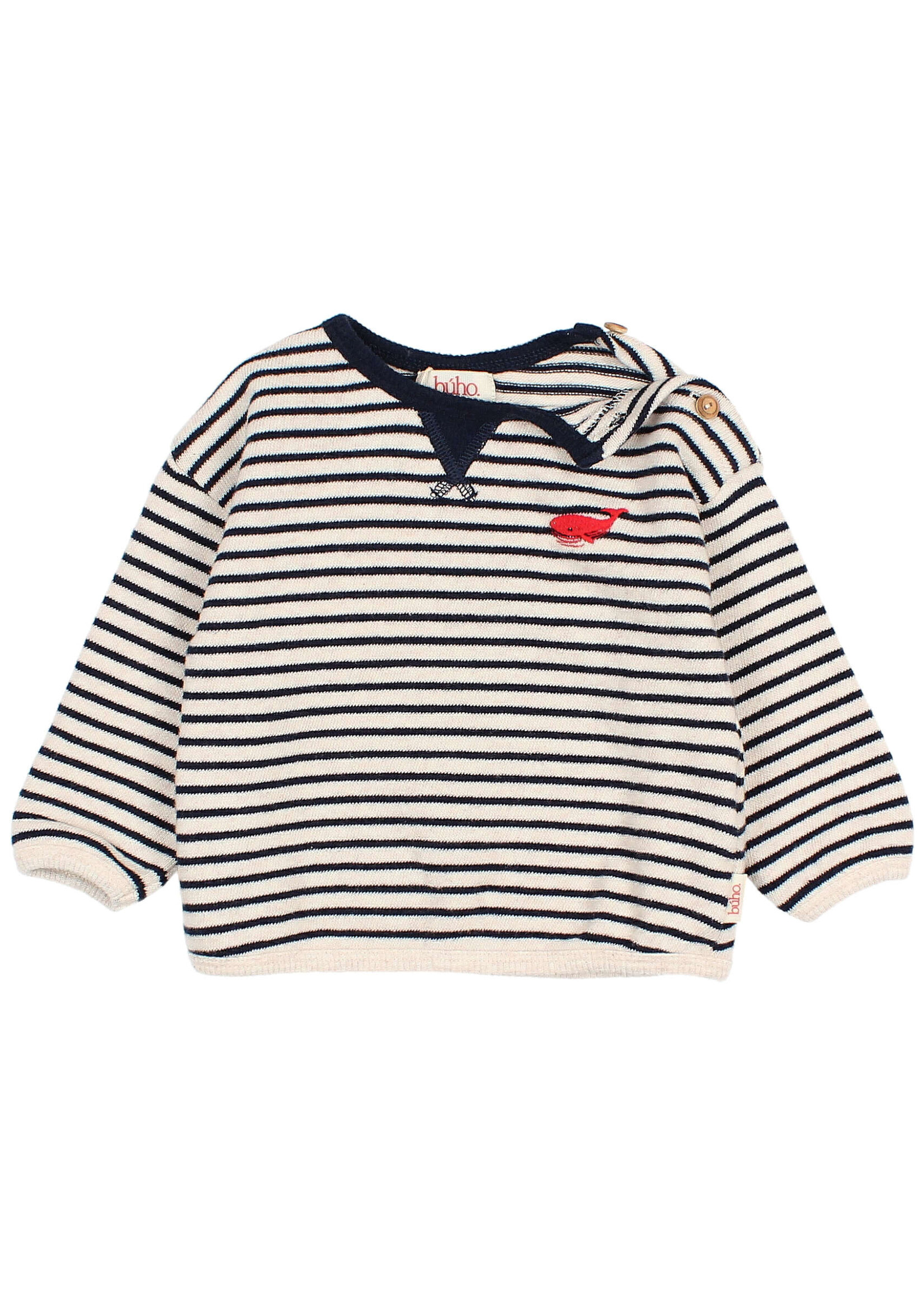 Buho Barcelona BB soft stripes sweatshirt Navy - Buho