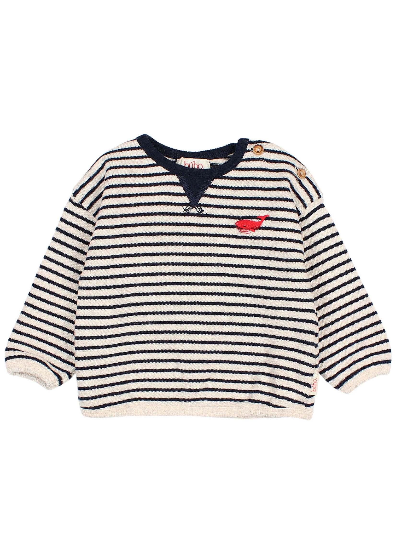 Buho Barcelona BB soft stripes sweatshirt Navy - Buho