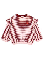 Buho Barcelona BB soft stripes girly sweatshirt Pomegranate - Buho