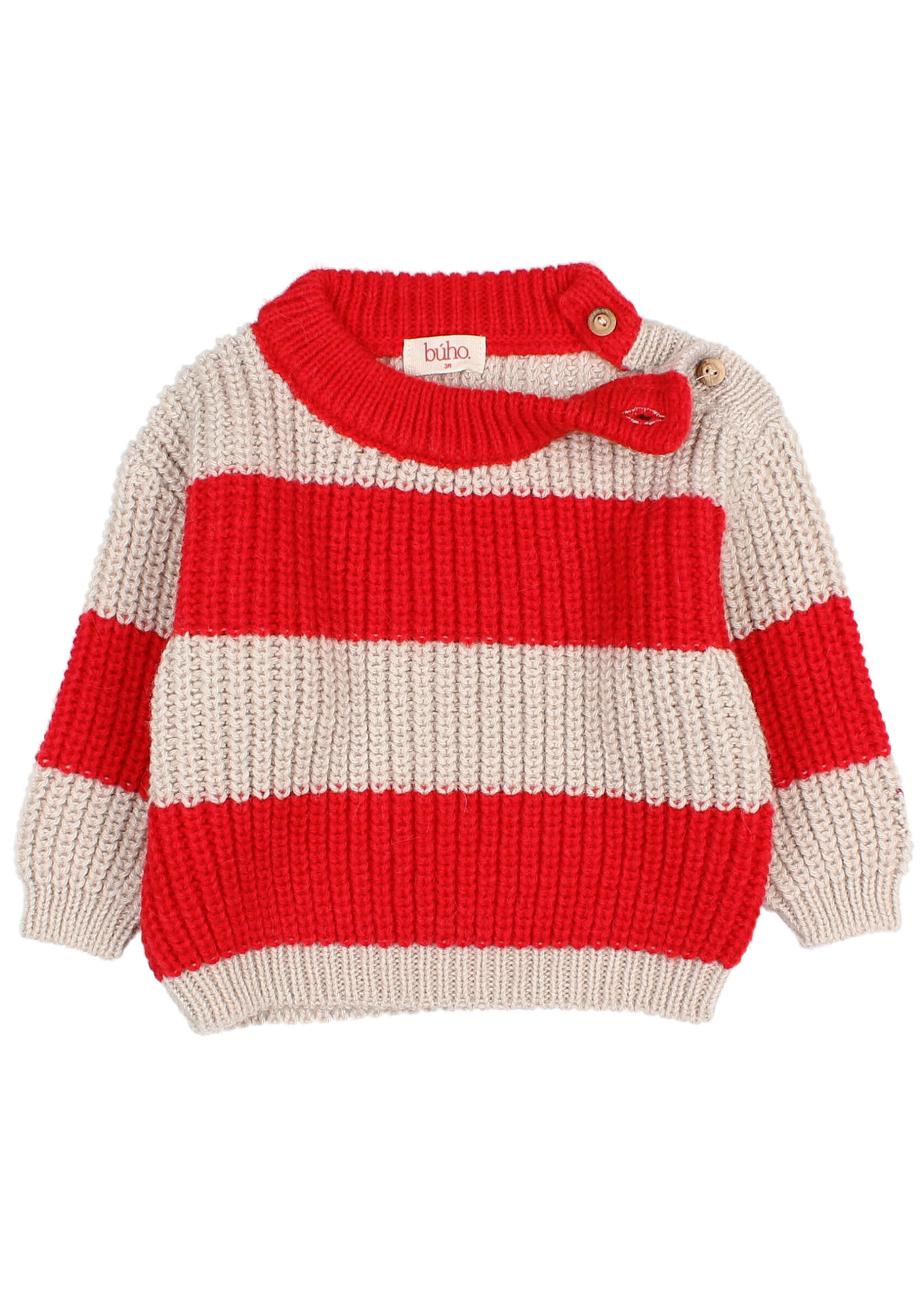 Buho Barcelona BB stripes jumper Poppy red - Buho