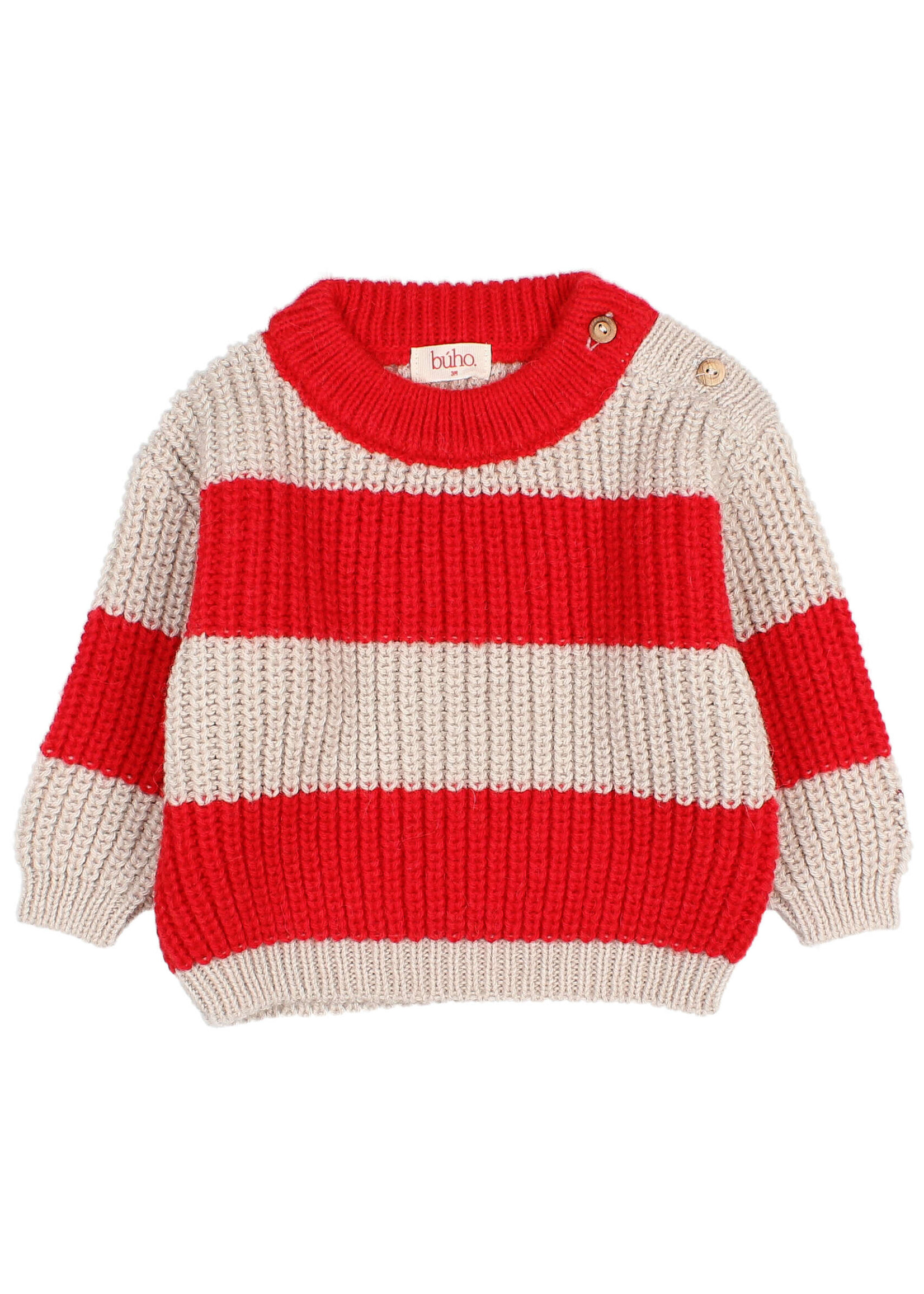 Buho Barcelona BB stripes jumper Poppy red - Buho
