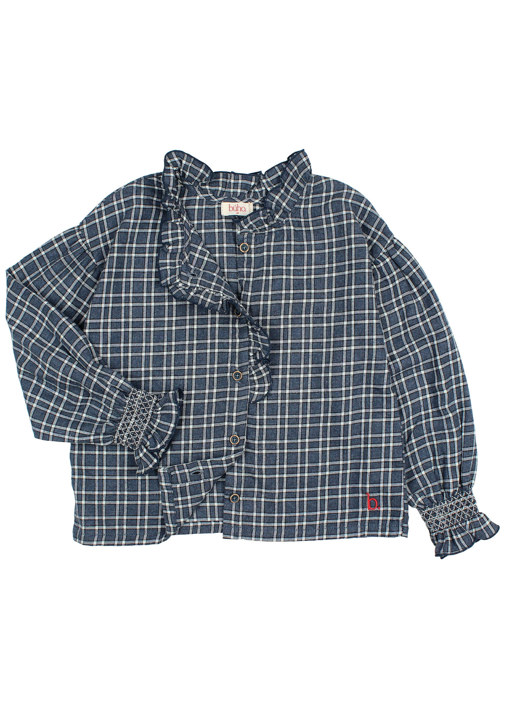 Buho Barcelona Tartan blouse Navy - Buho