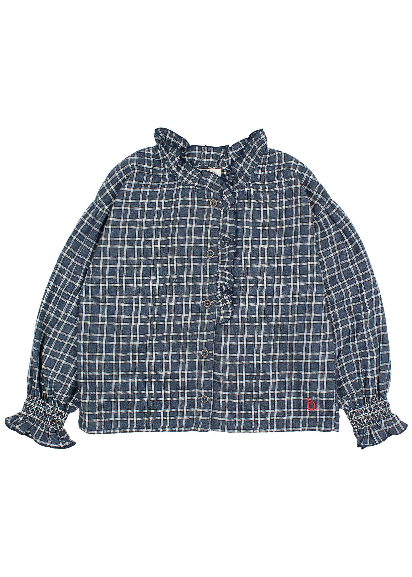 Buho Barcelona Tartan blouse Navy - Buho