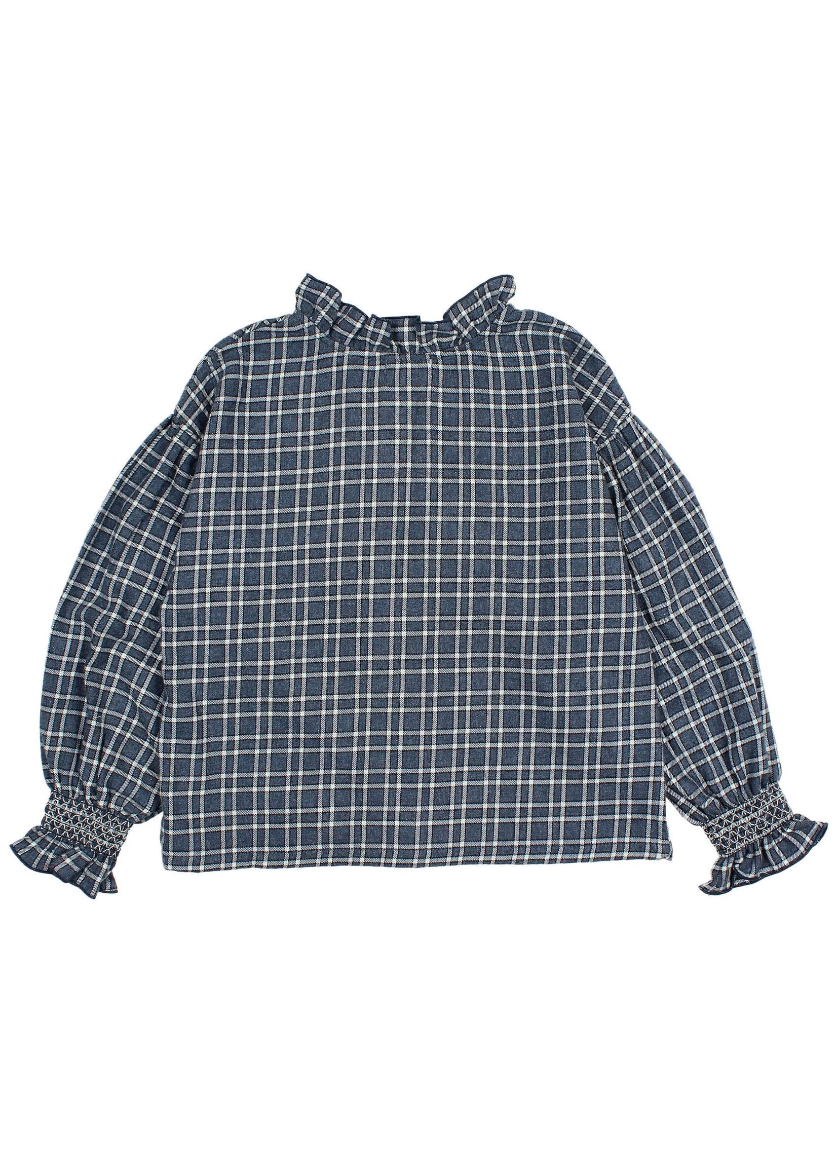 Buho Barcelona Tartan blouse Navy - Buho