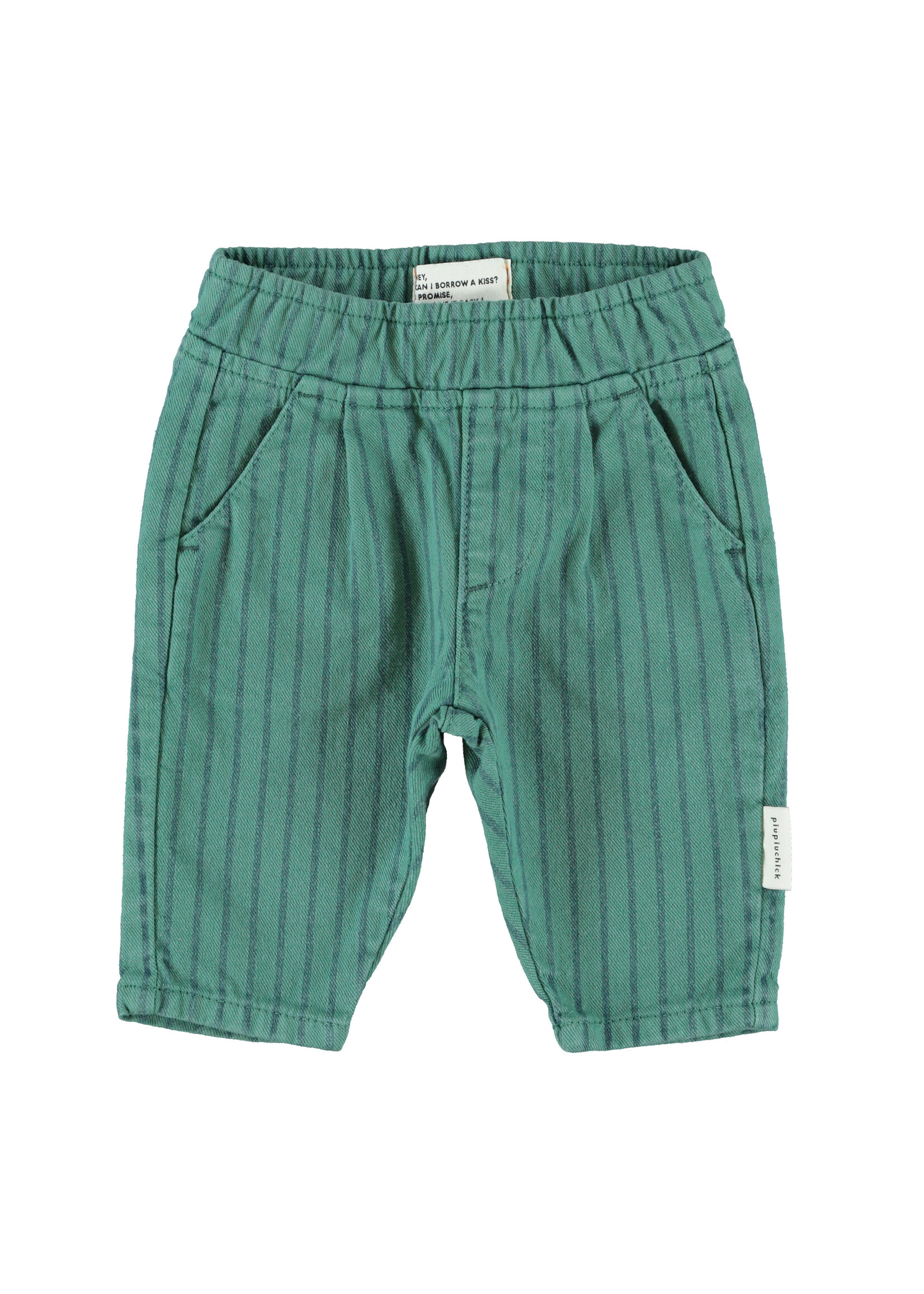Piupiuchick Trousers | green w/ black stripes - Piupiuchick