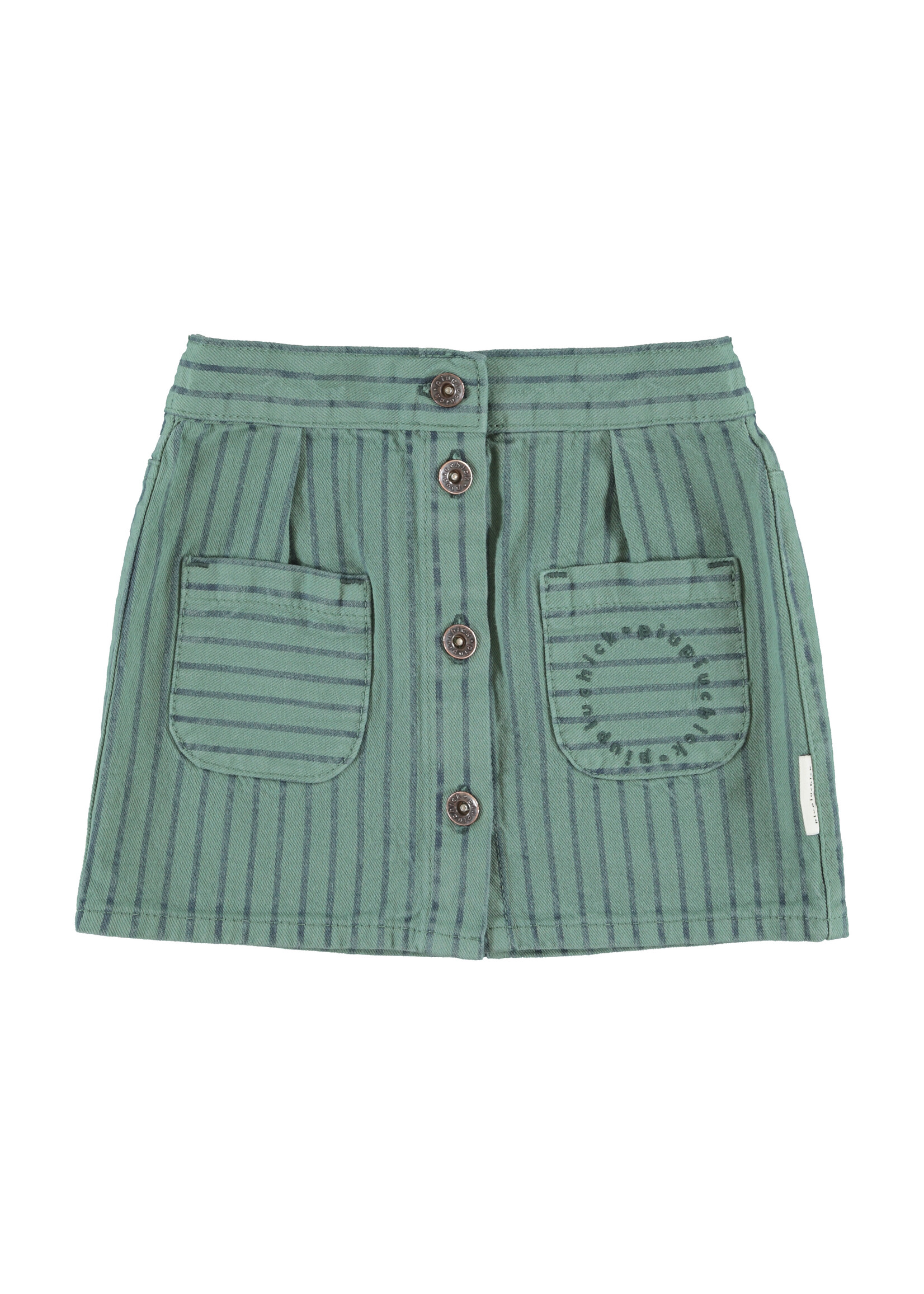 Piupiuchick Short skirt green black stripes - Piupiuchick