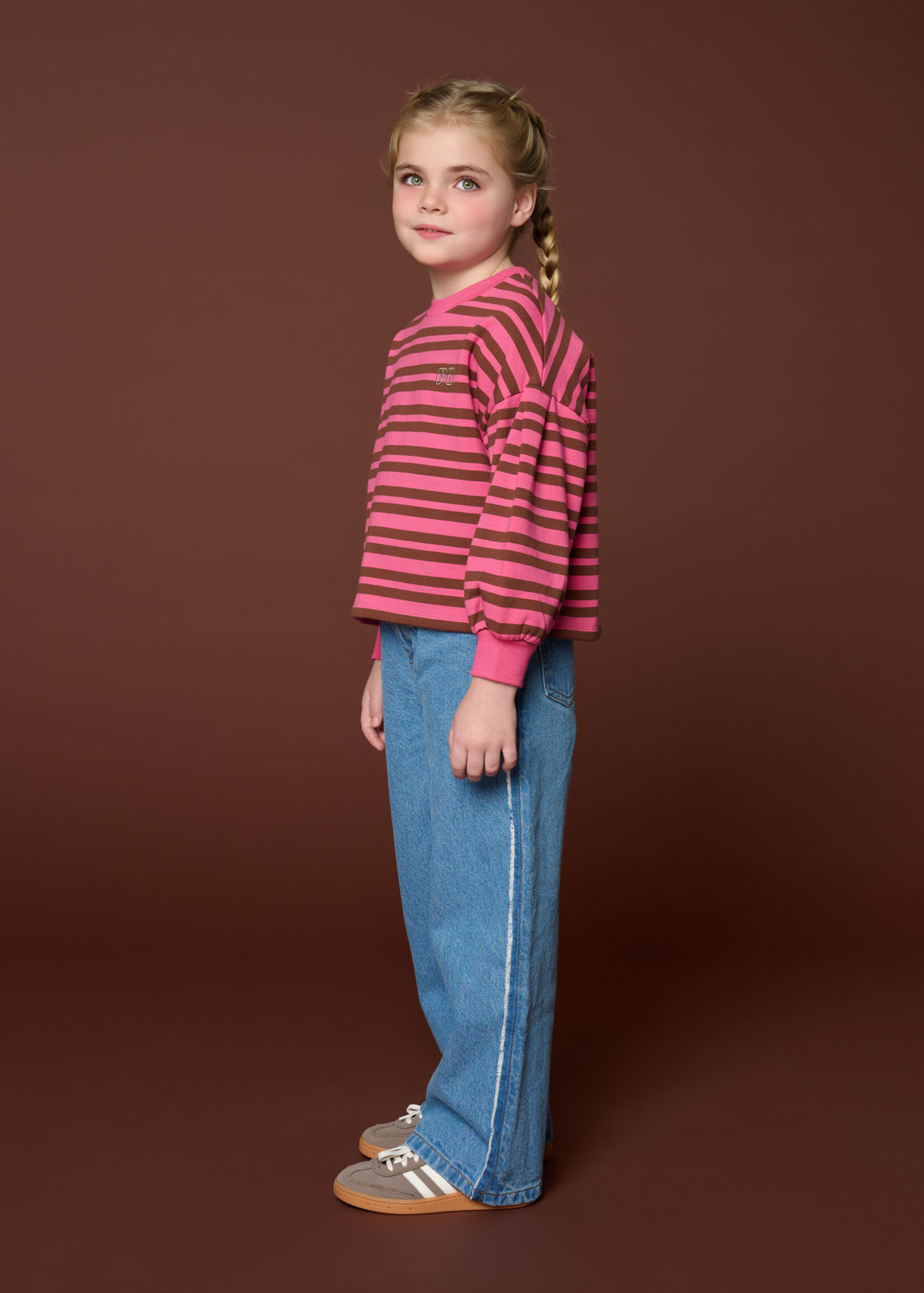 Petit Blush Wide leg jeans | Mid blue - Petit Blush
