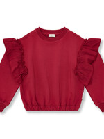 Petit Blush Sweater ruffles | Garnet - Petit Blush