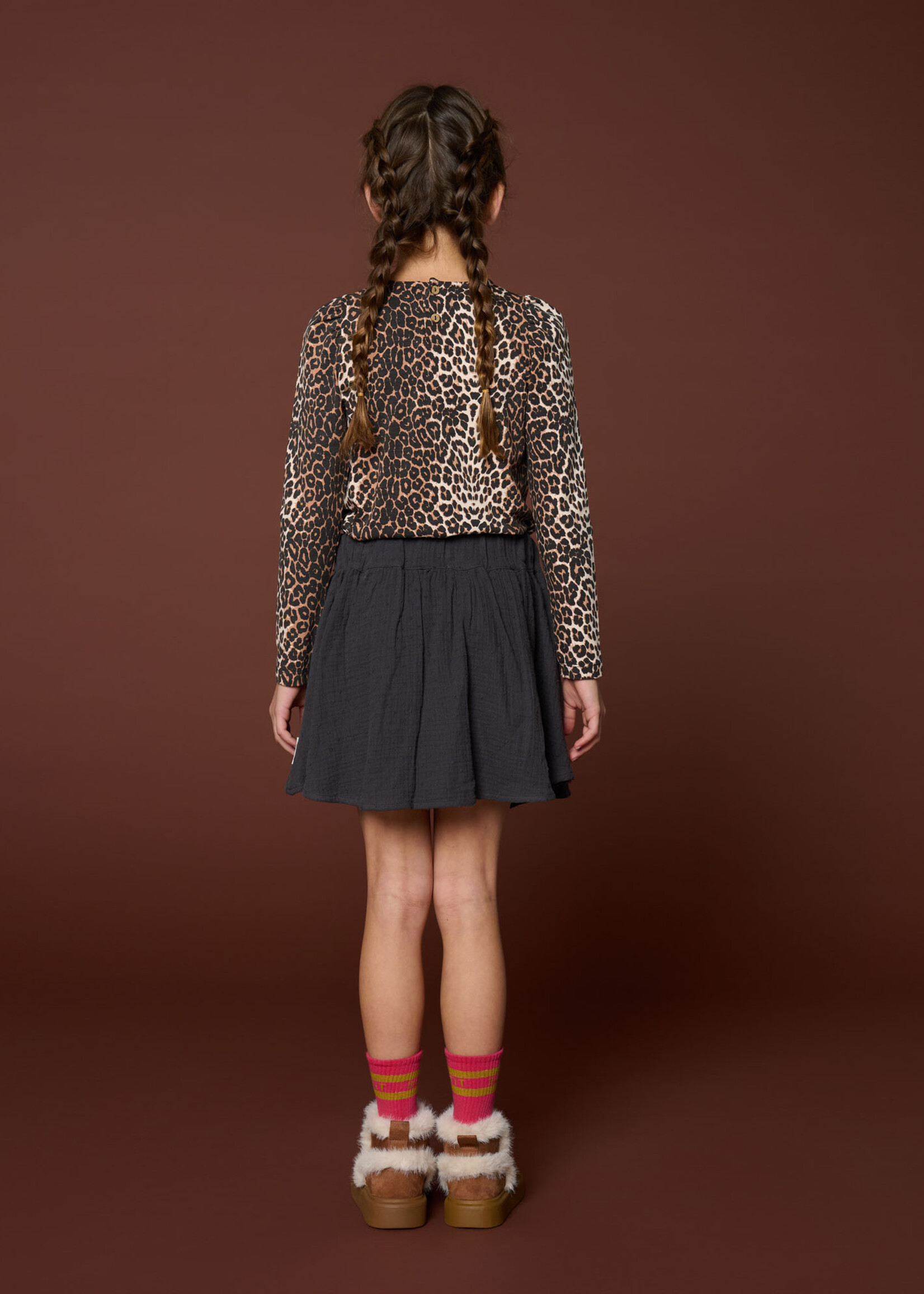 Petit Blush Puff sleeve top | Leopard - Petit Blush