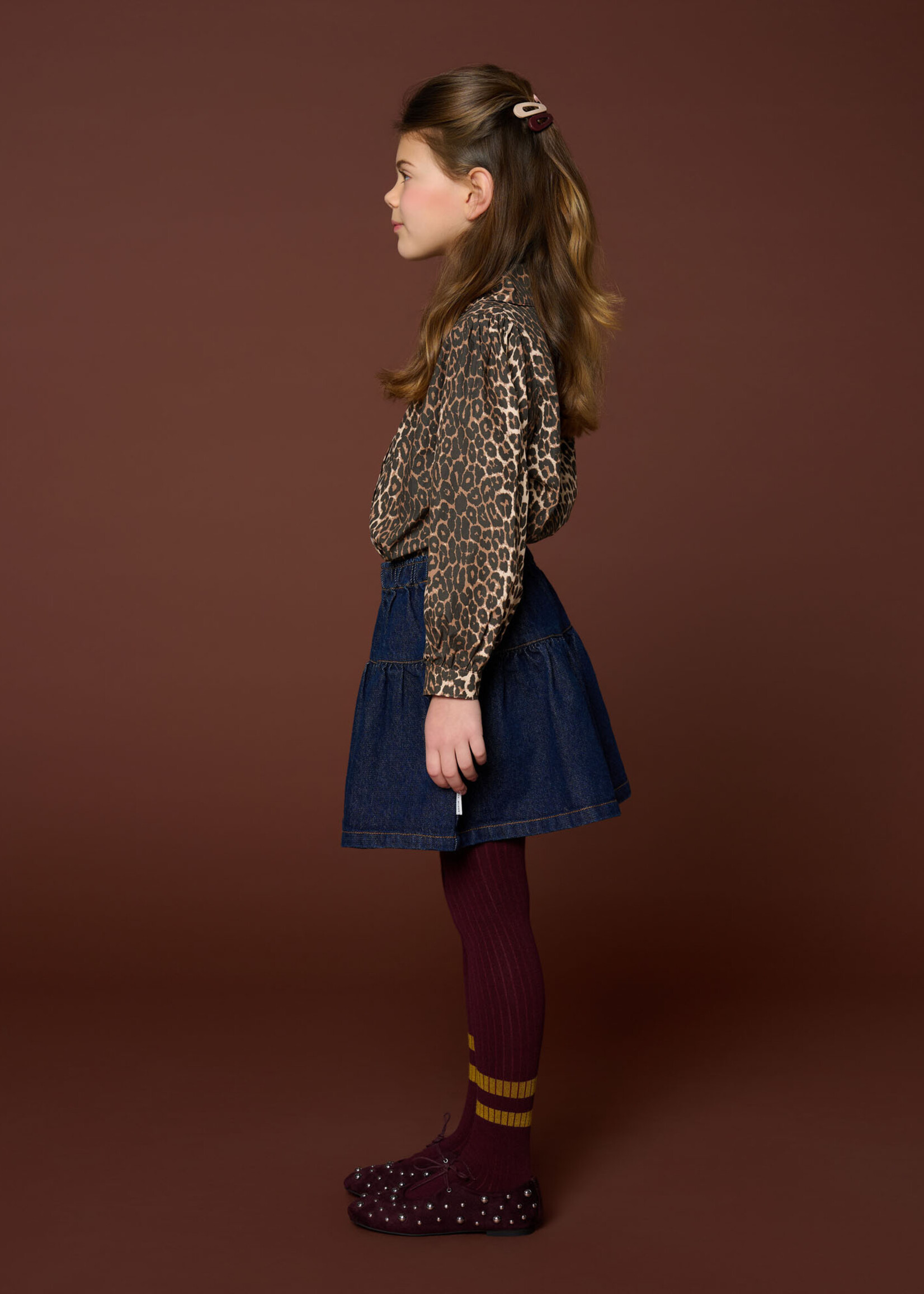 Petit Blush Collar blouse | Leopard - Petit Blush