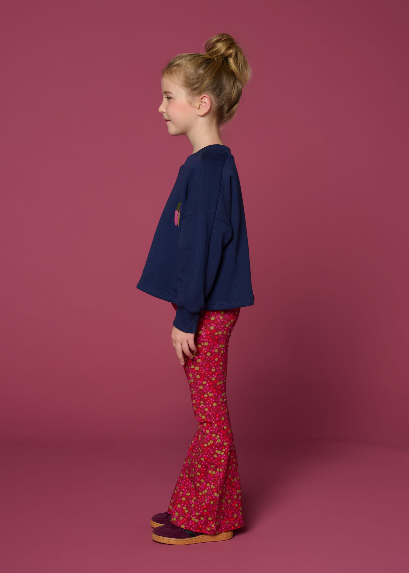 Petit Blush Bowie flared pants | Winter flower - Petit Blush
