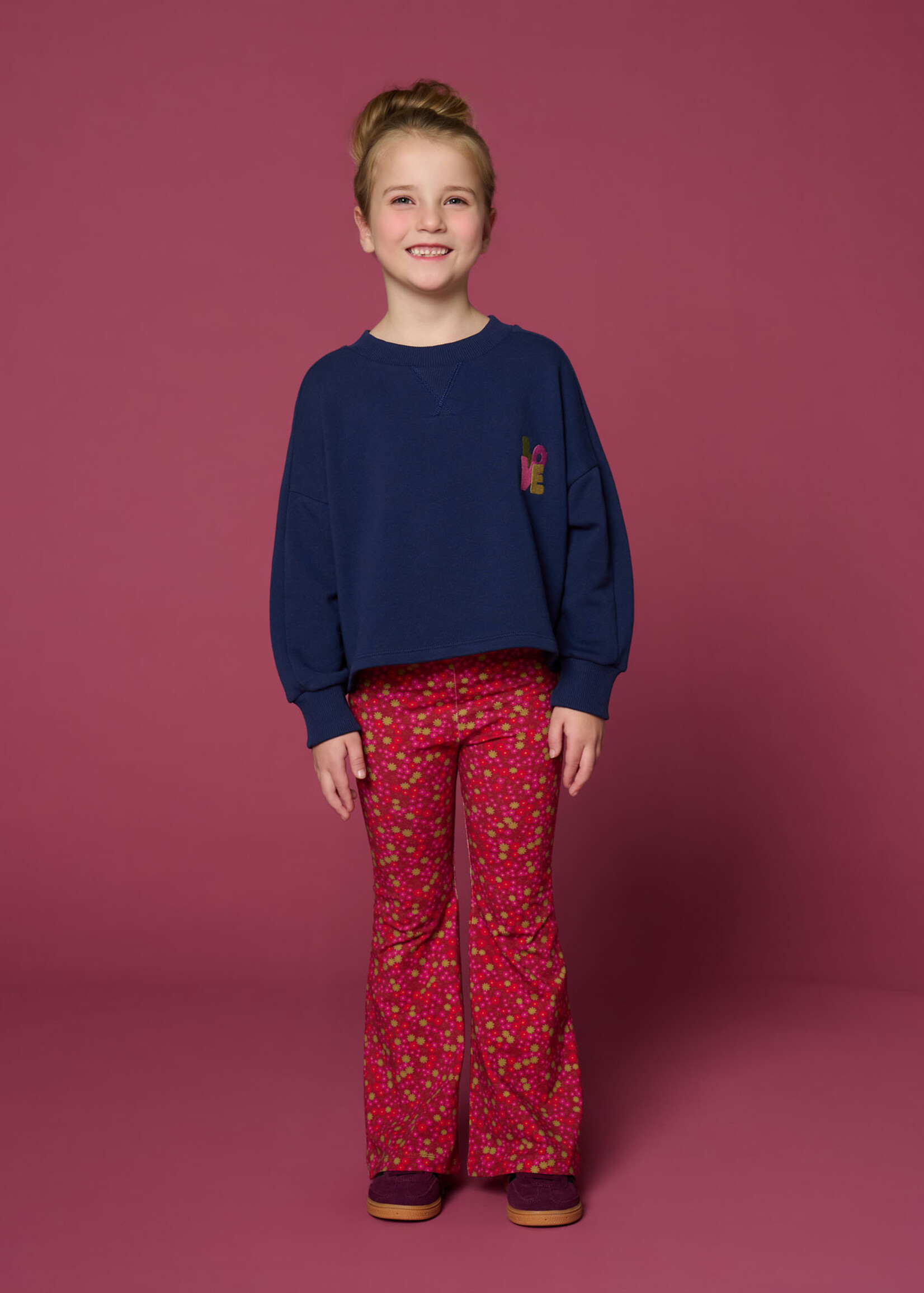 Petit Blush Bowie flared pants | Winter flower - Petit Blush