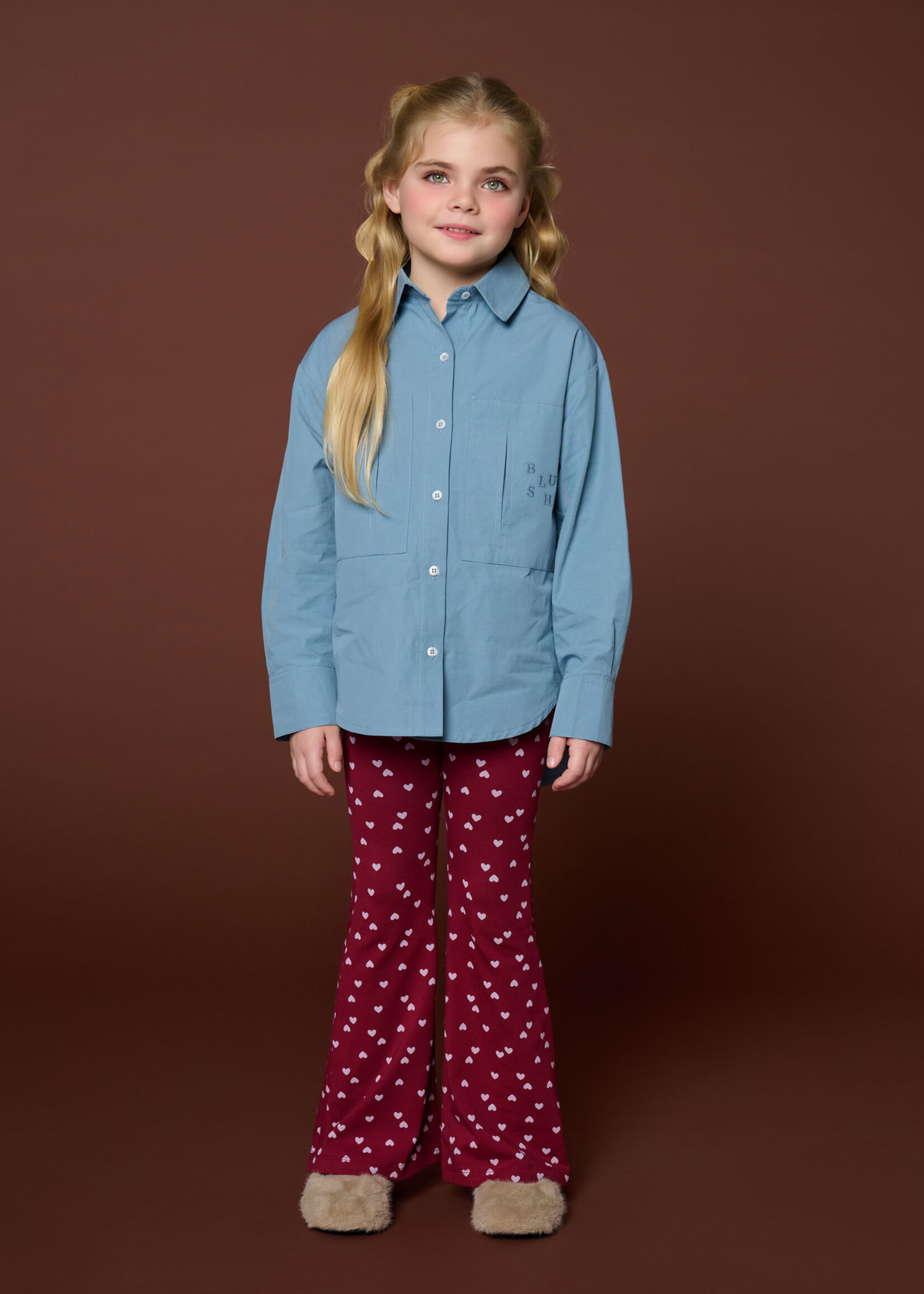 Petit Blush Bowie flared pants | Hearts - Petit Blush