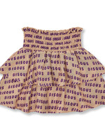 Petit Blush Mini smock skirt bisous | Cork/Purple - Petit Blush