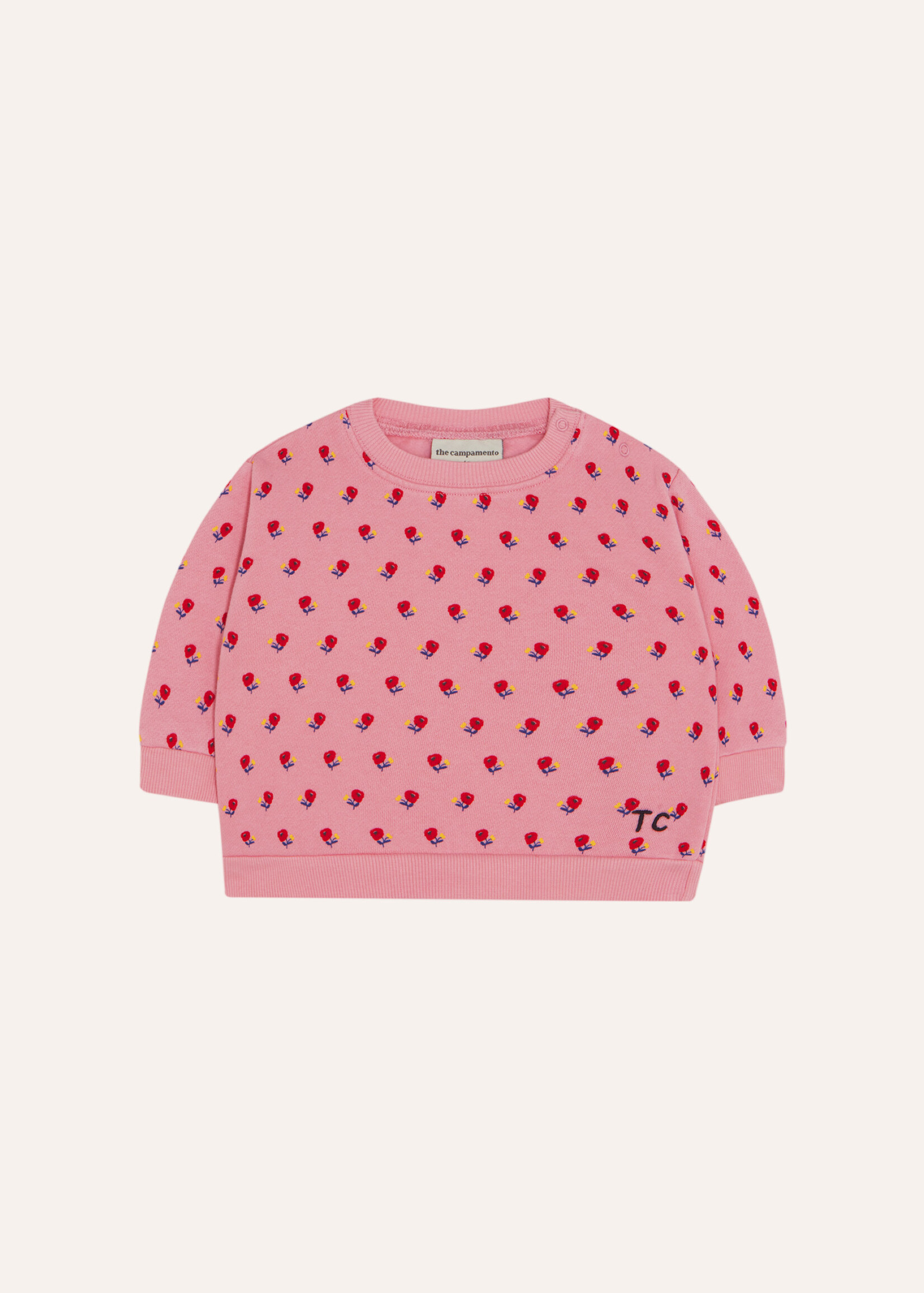 The campamento Flowers pink baby sweatshirt - The Campamanto