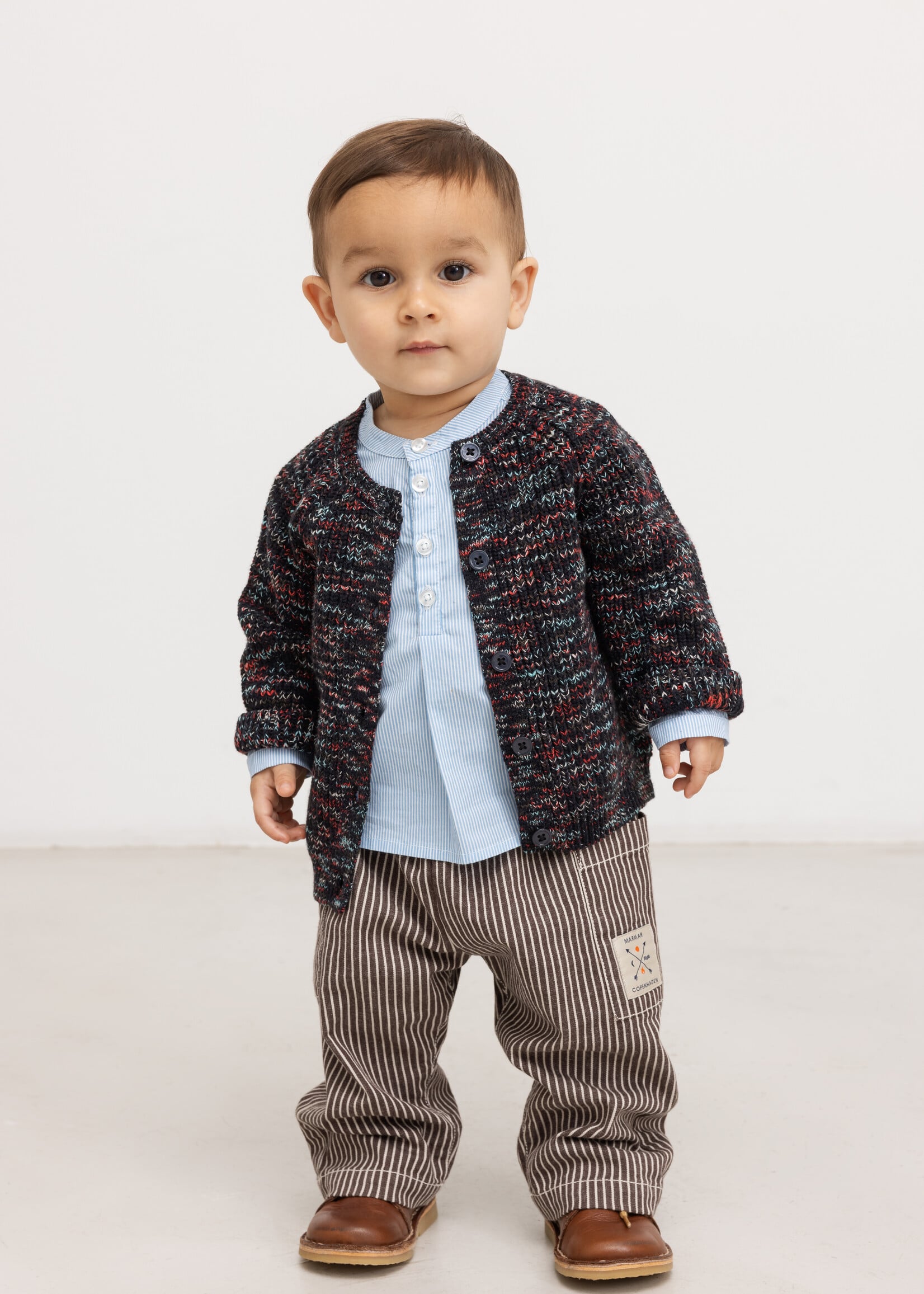 Marmar Copenhagen Panto soft denim bottoms | Dark brownie stripe - Marmar