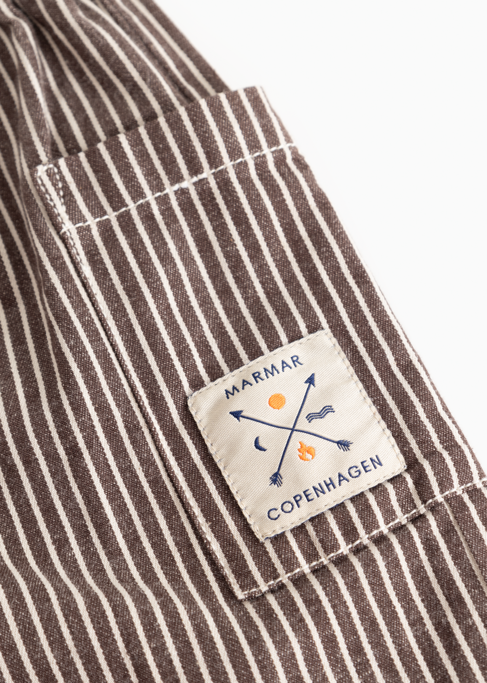 Marmar Copenhagen Panto soft denim bottoms | Dark brownie stripe - Marmar