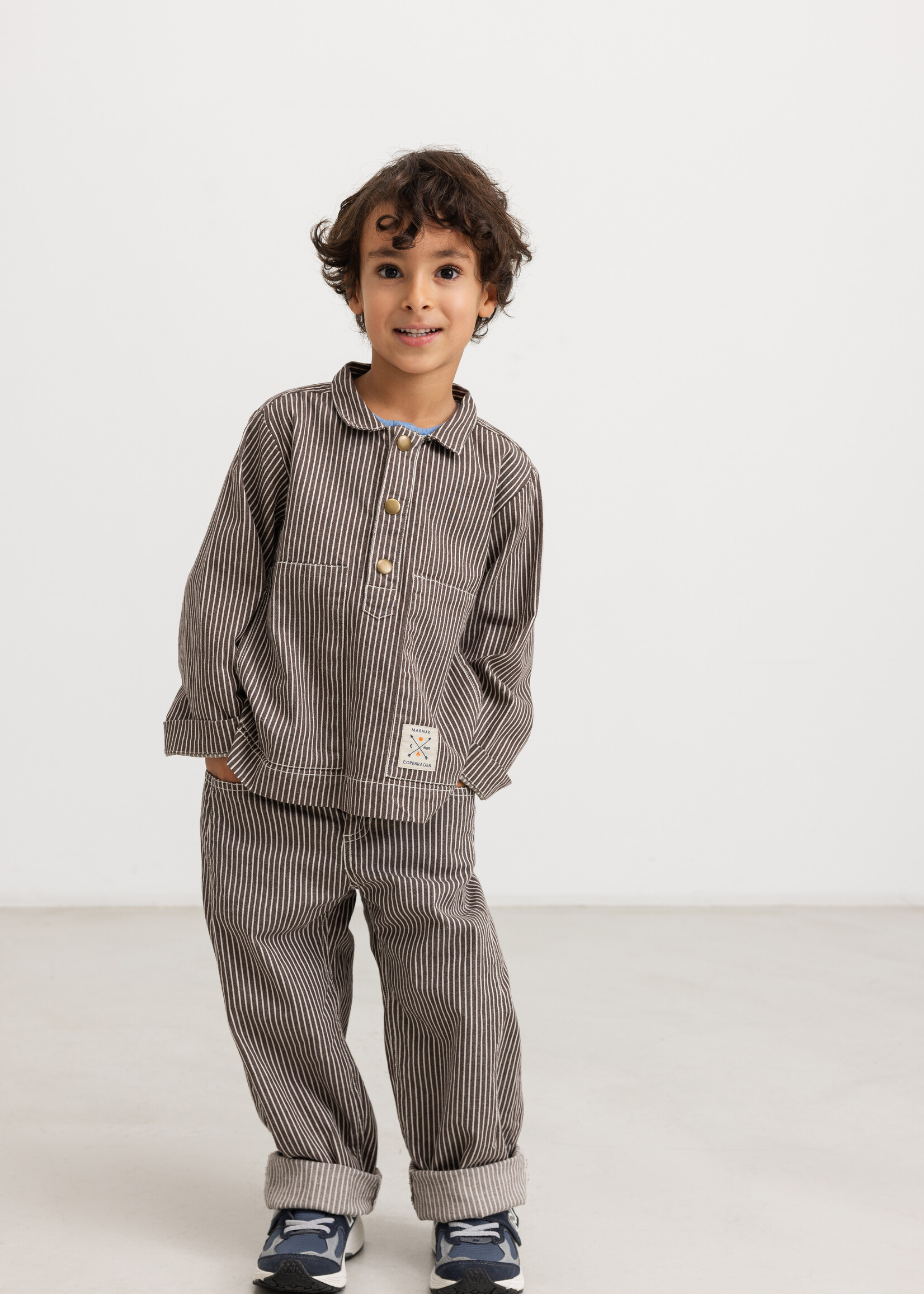 Marmar Copenhagen Pando soft denim bottom | Dark brownie stripe - Marmar