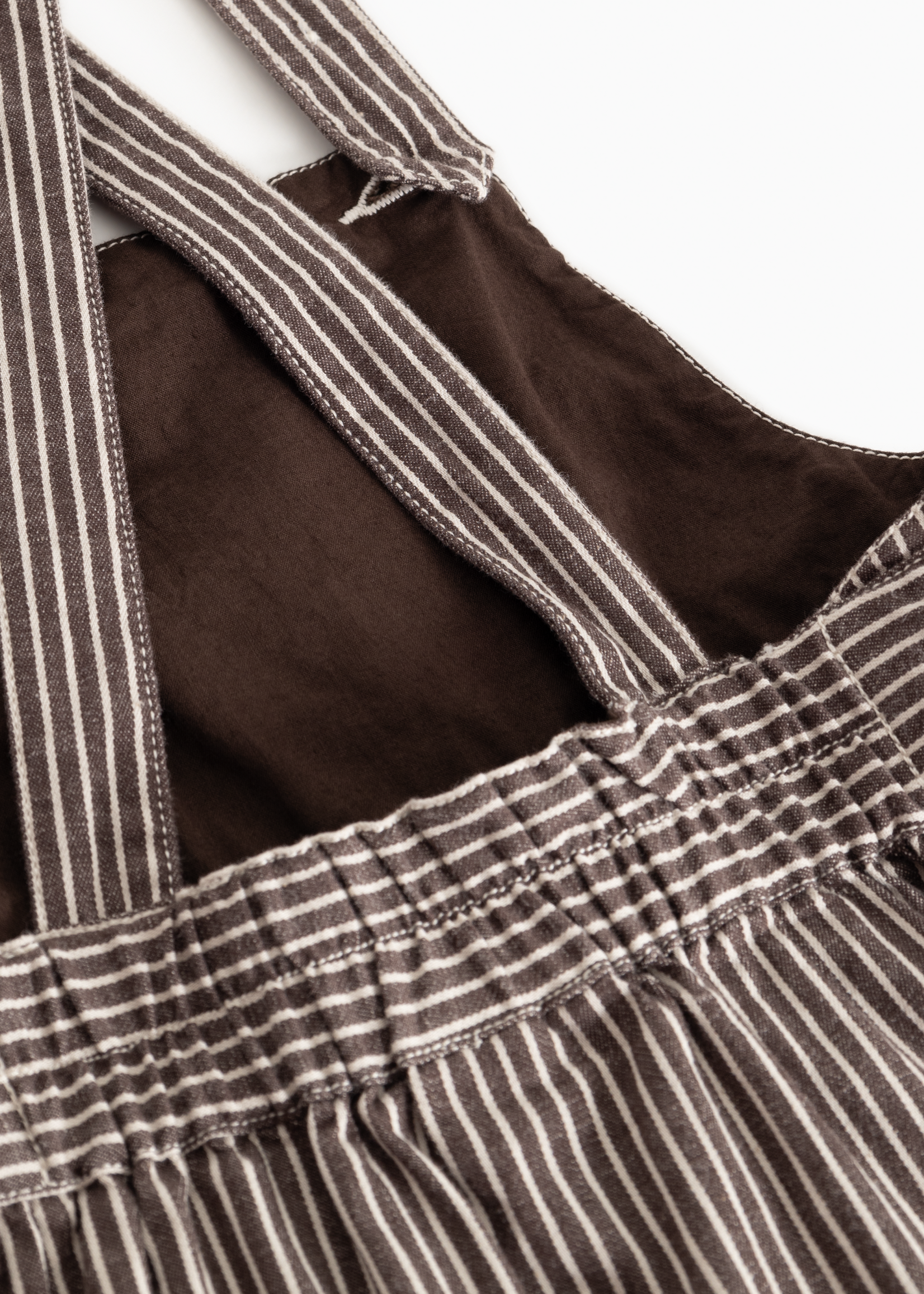 Marmar Copenhagen Sanne soft denim dress | Dark brownie stripe - Marmar