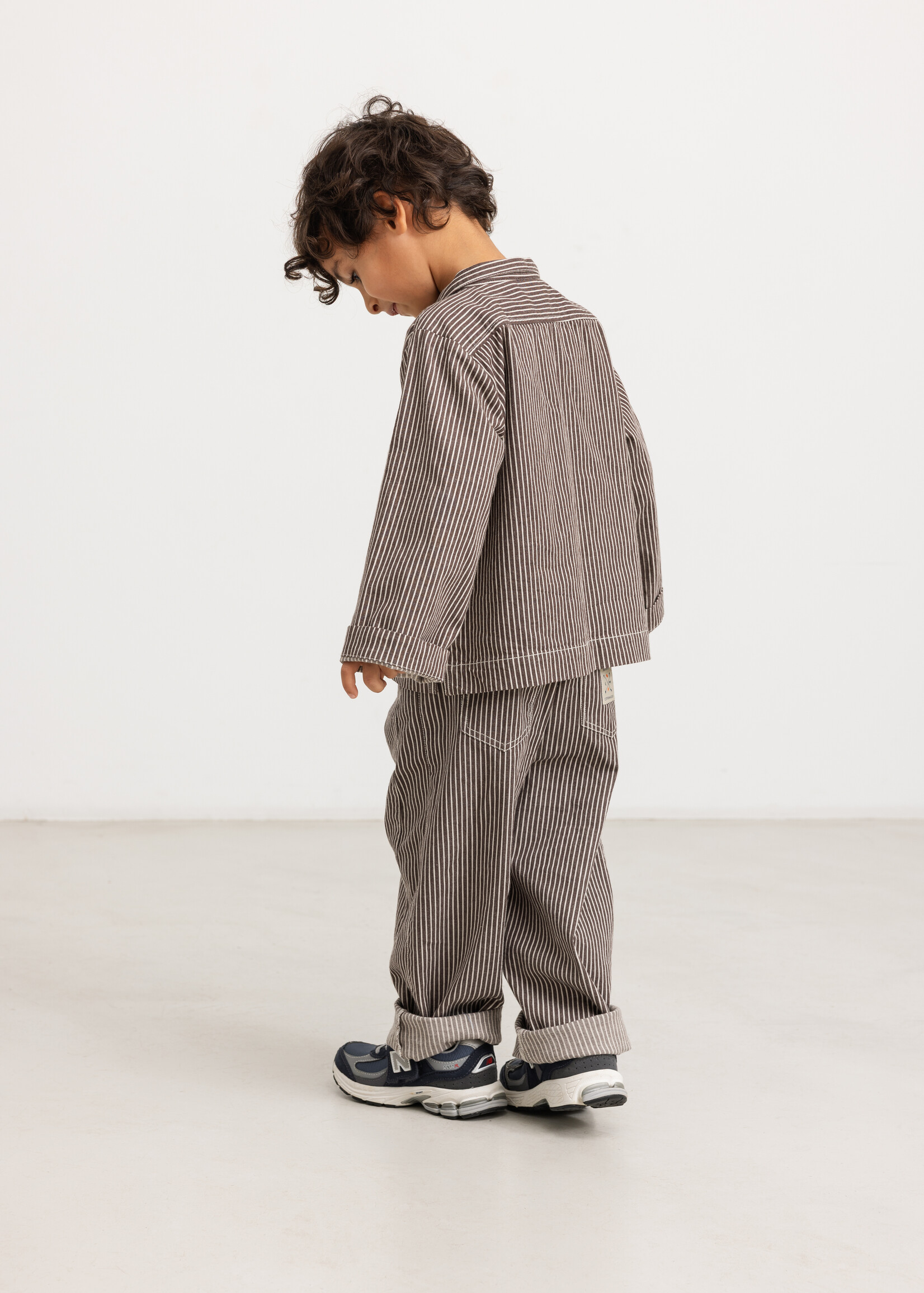 Marmar Copenhagen Tovan soft denim top | Dark brownie stripe - Marmar