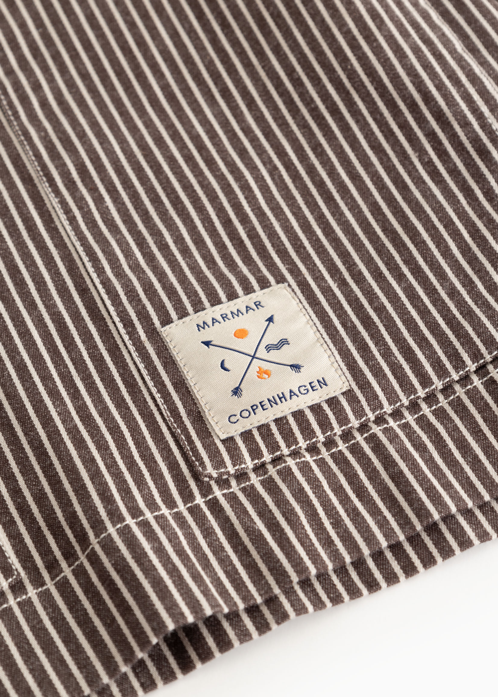 Marmar Copenhagen Tovan soft denim top | Dark brownie stripe - Marmar