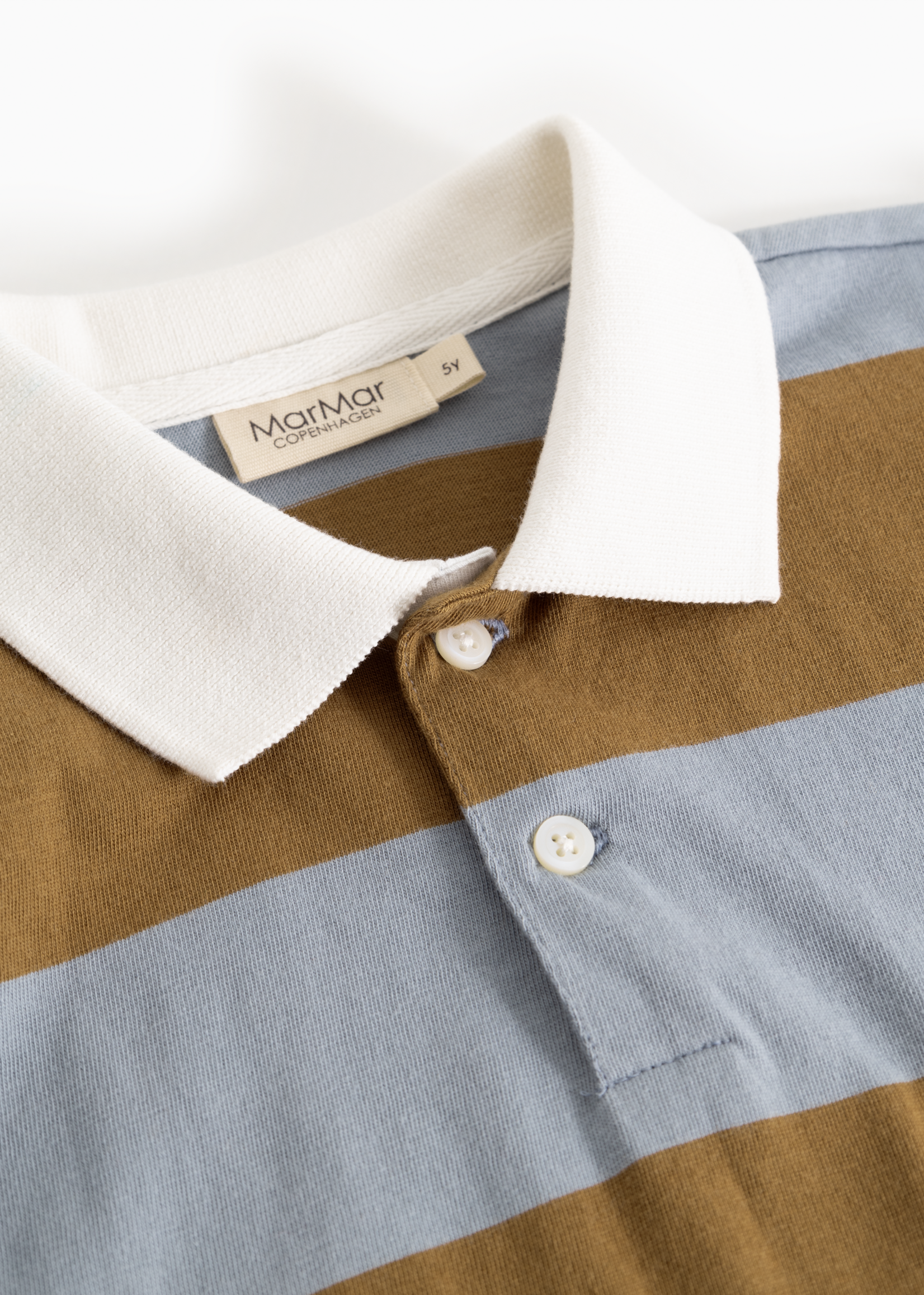 Marmar Copenhagen Tad polo  LS monson blue  stripes - Marmar