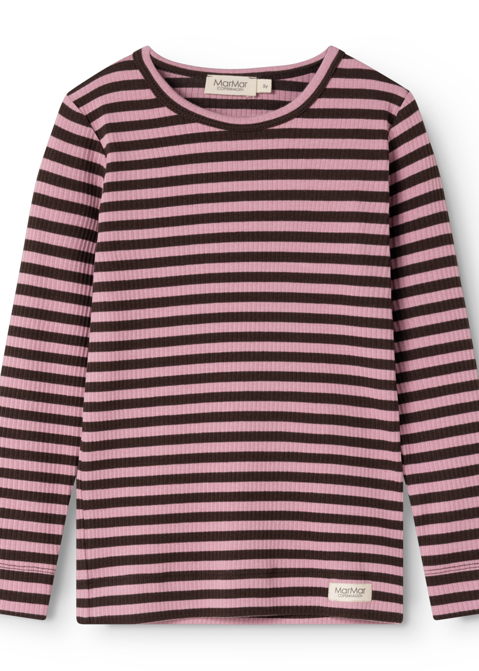 Marmar Copenhagen Plain tee LS Heather stripes - Marmar