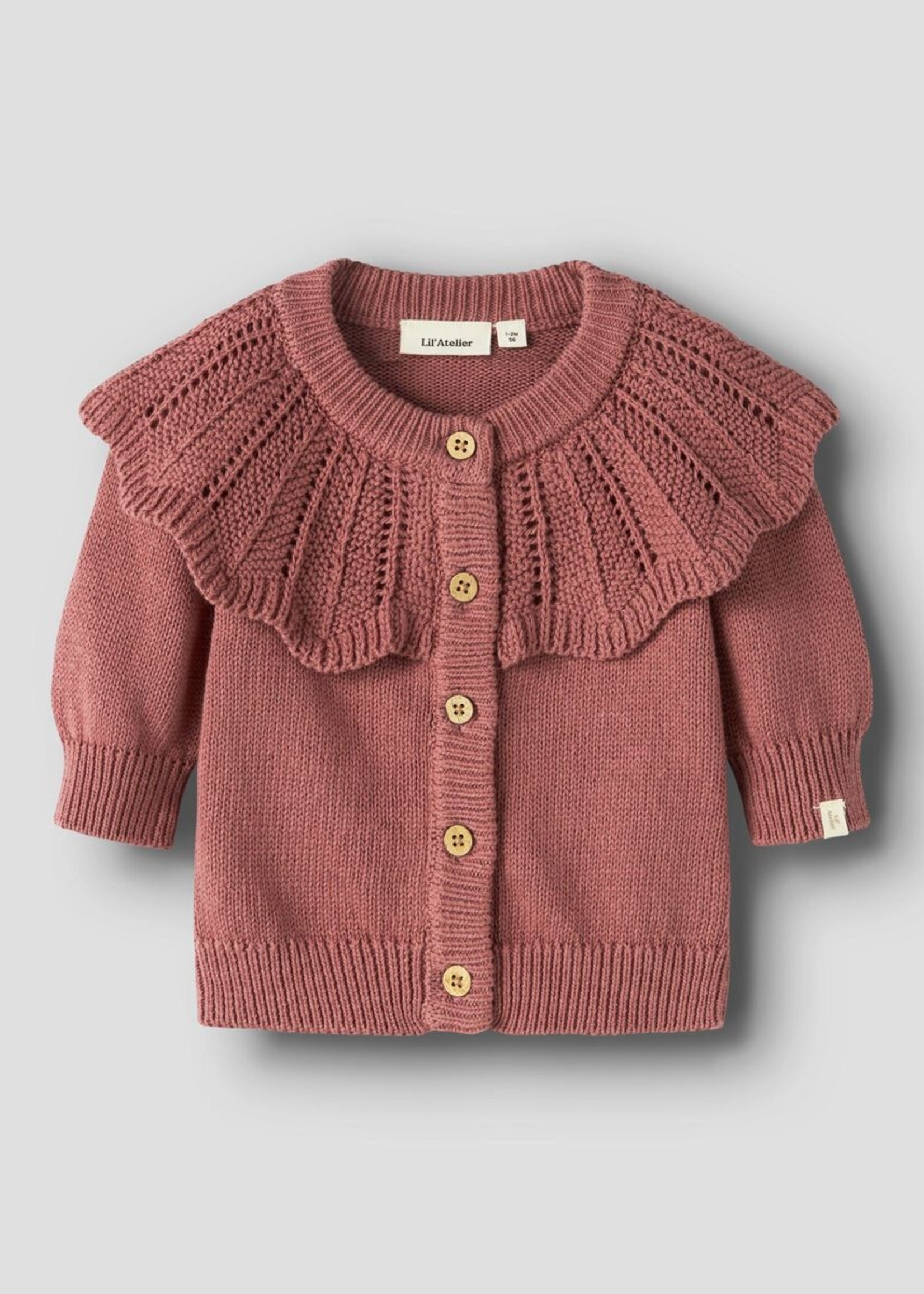 Lil Atelier Noda ls knit | withered rose - Lil Atelier
