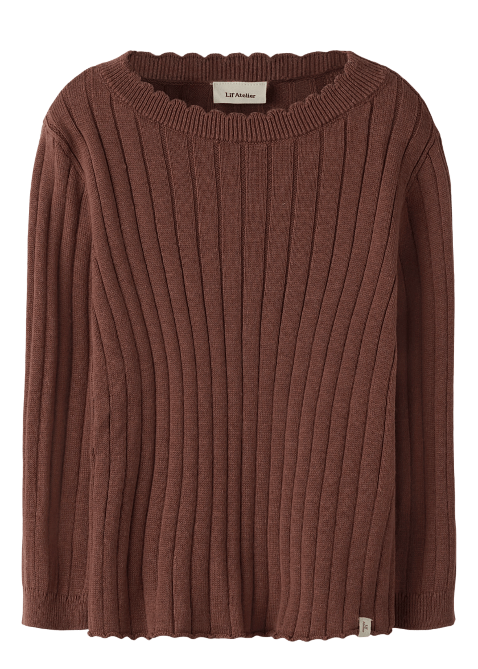 Lil Atelier Nelsan ls knit | Mahogany - Lil Atelier