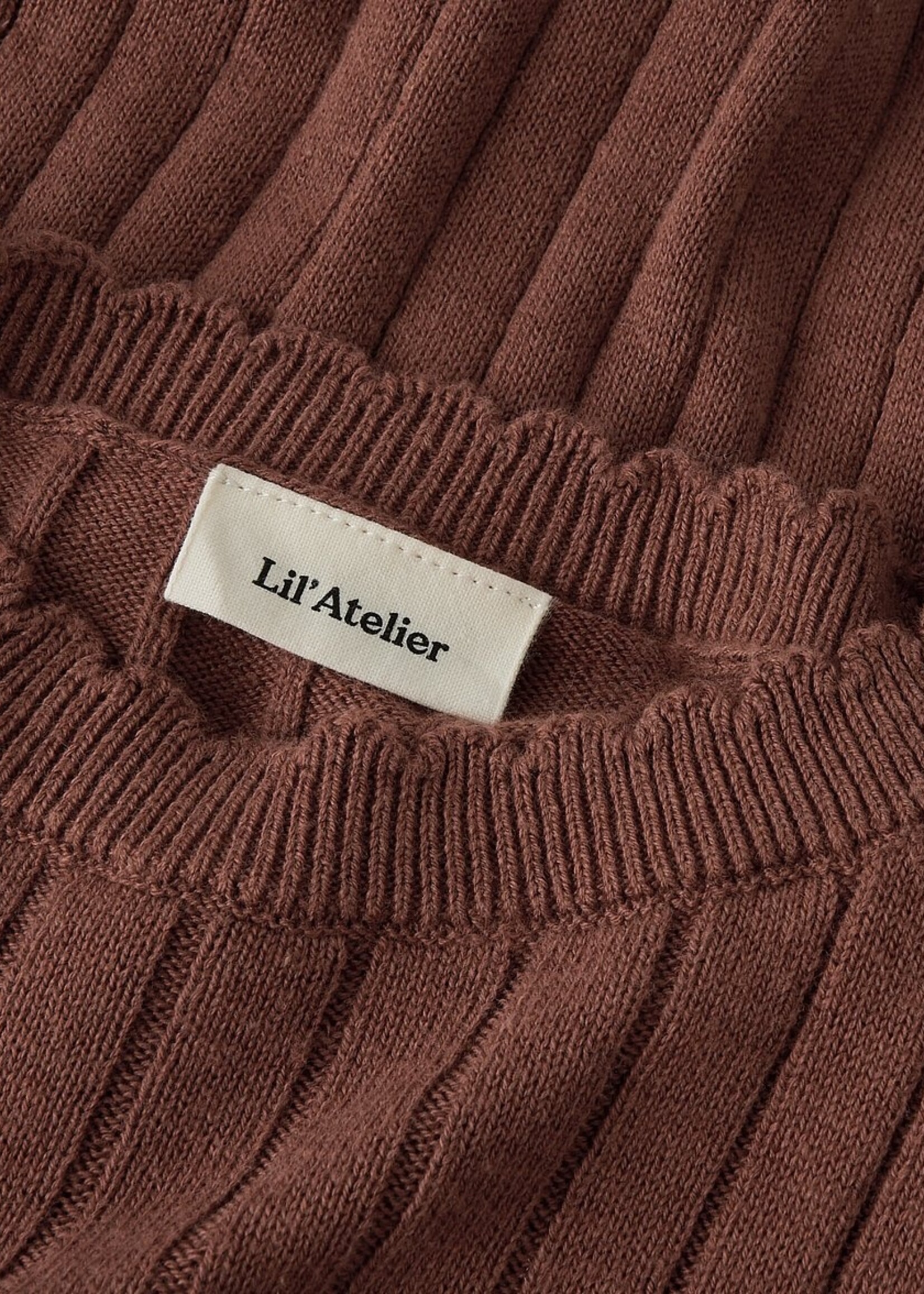 Lil Atelier Nelsan ls knit | Mahogany - Lil Atelier