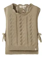 Lil Atelier Leou ls knit vest | Twill - Lil Atelier