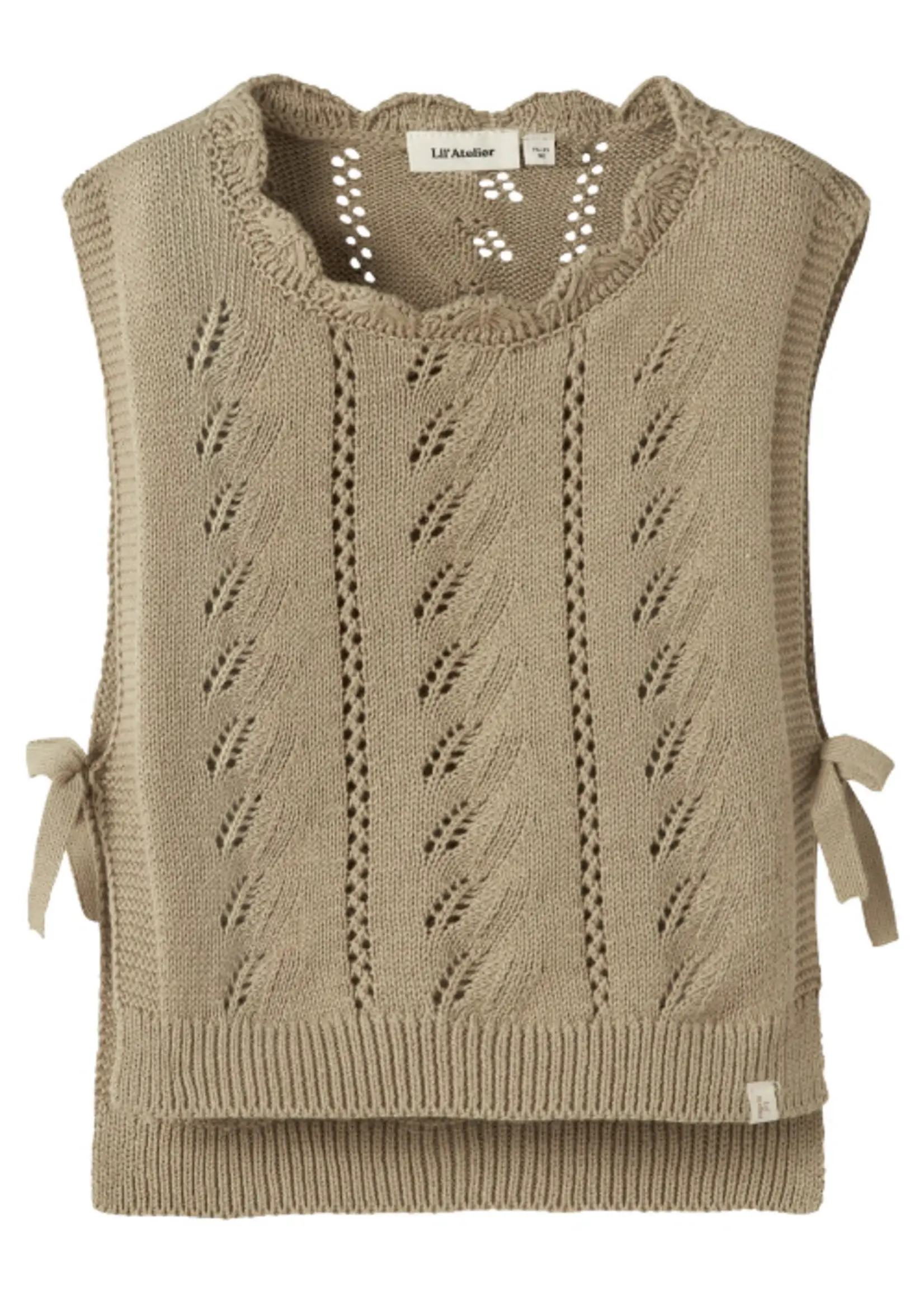 Lil Atelier Leou ls knit vest | Twill - Lil Atelier