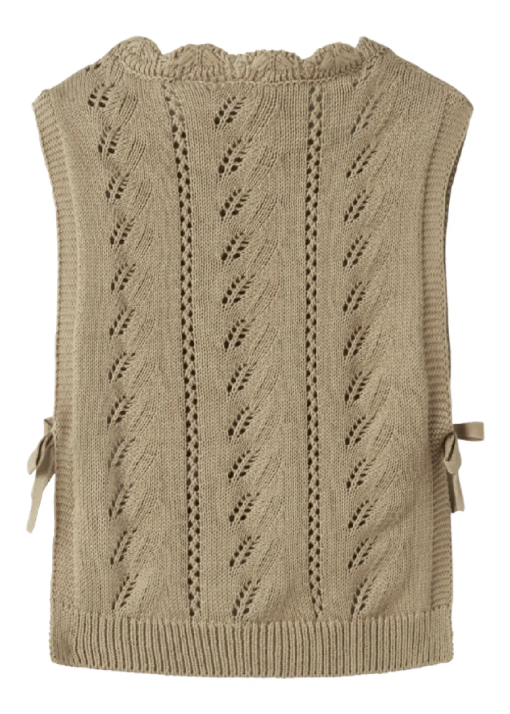 Lil Atelier Leou ls knit vest | Twill - Lil Atelier
