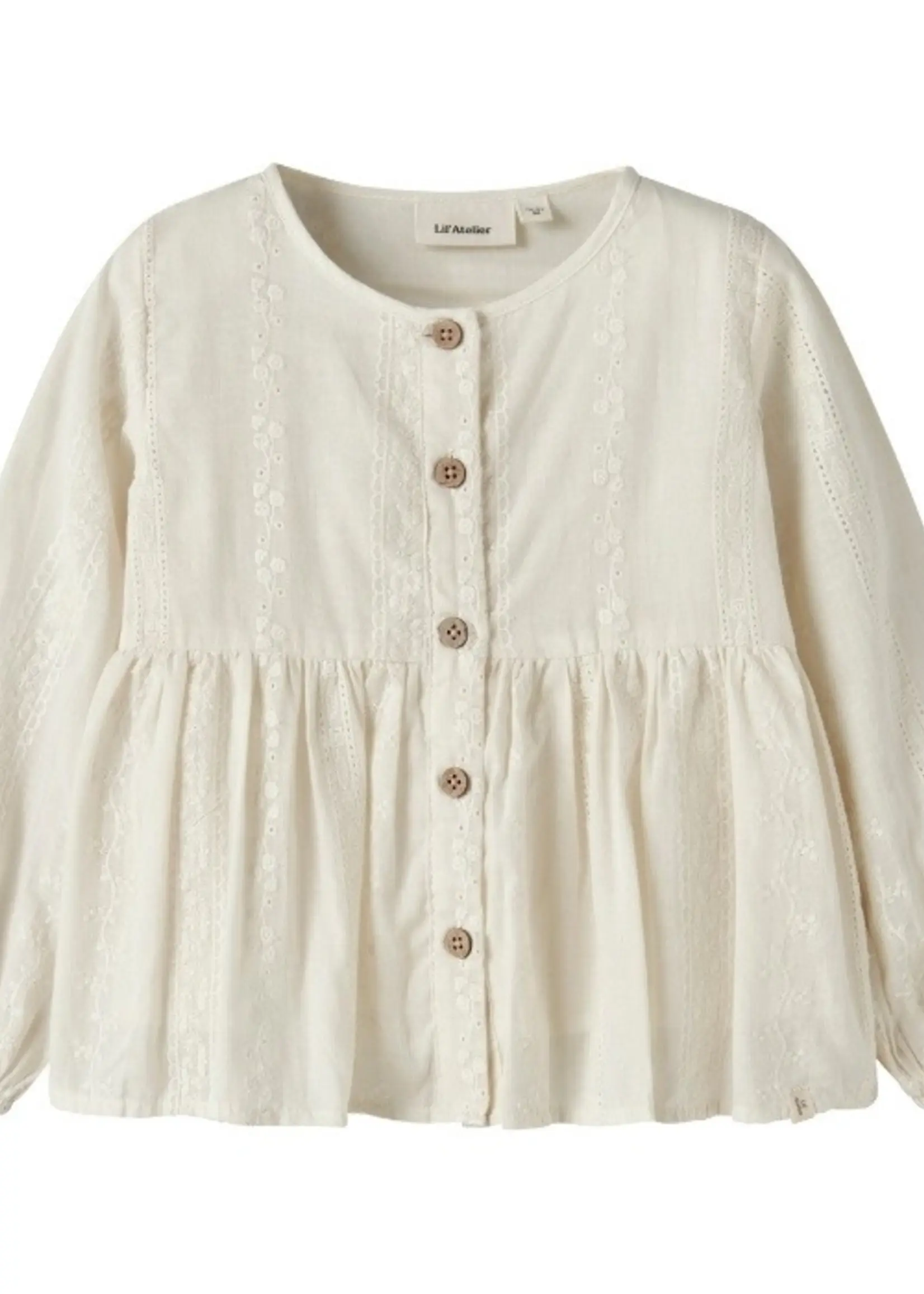 Lil Atelier Loba ls loose shirt Turtledove - Lil Atelier