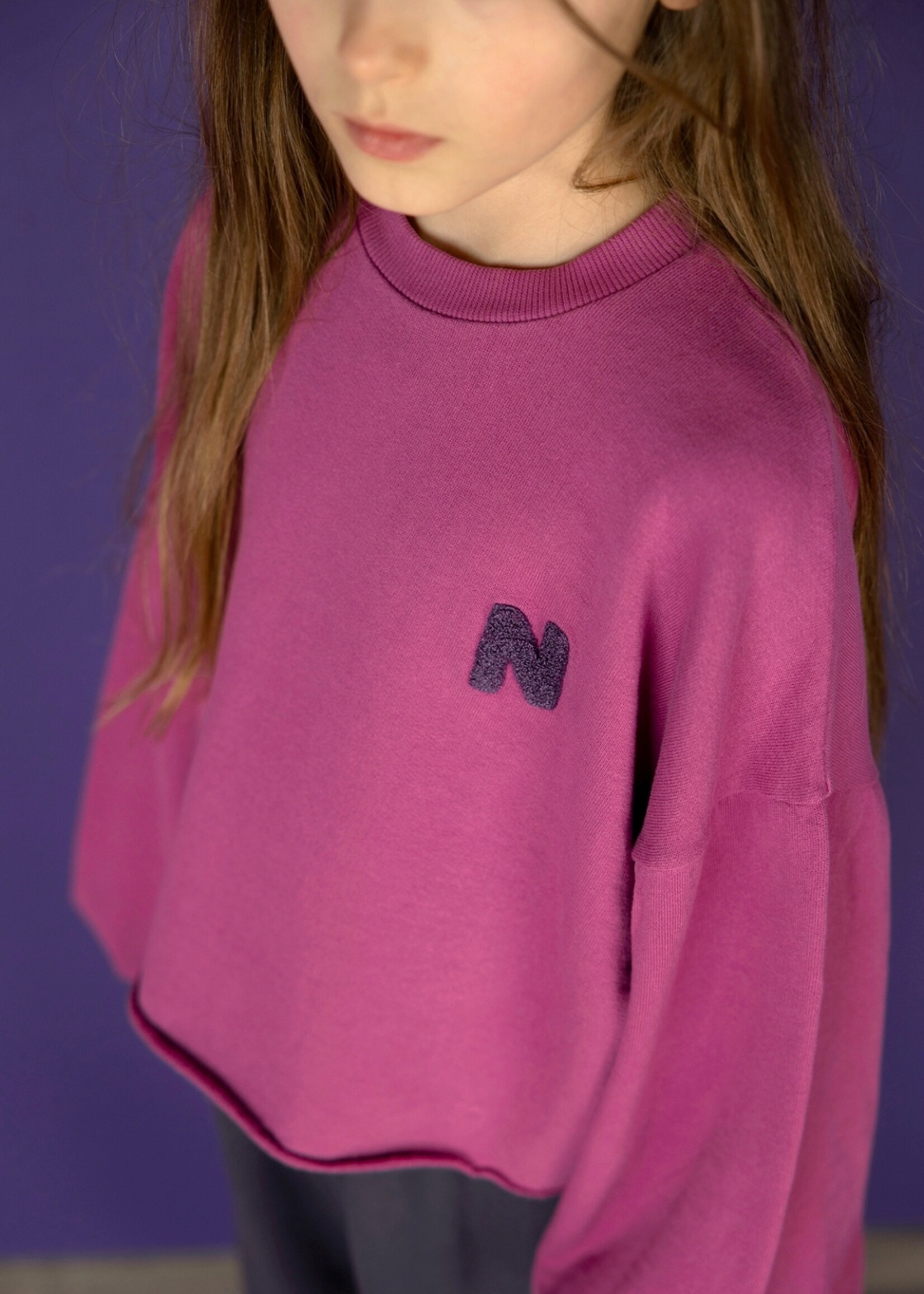 Nixnut Split sweater Plum - Nixnut