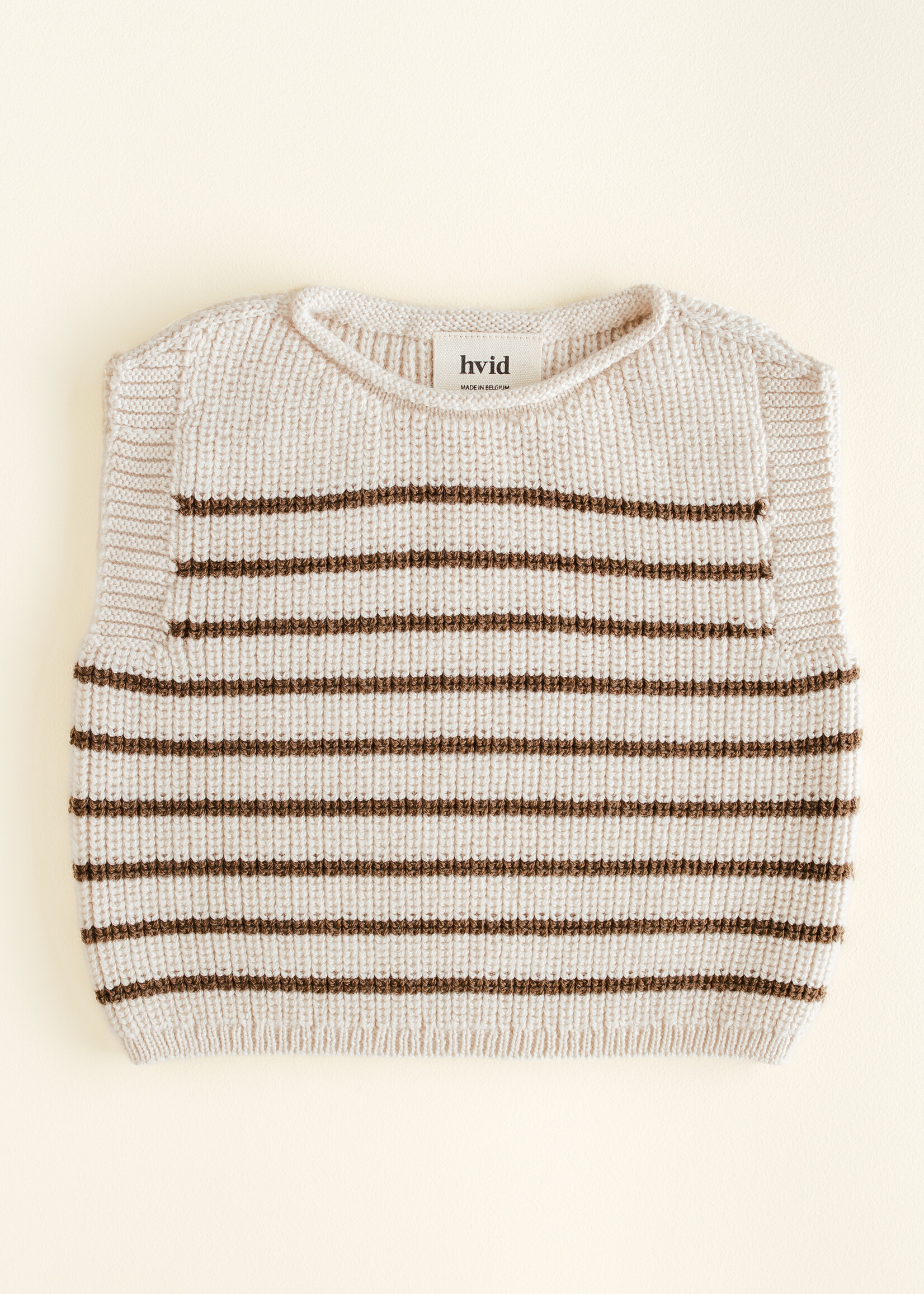 HVID Vest Harvey Cream/Mocha - Hvid