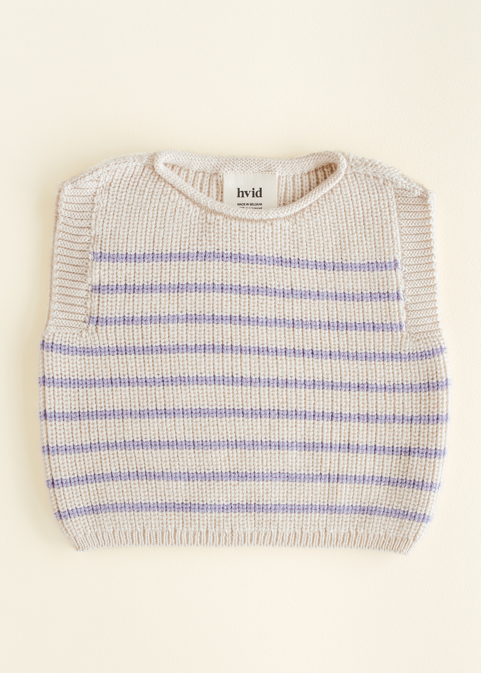 HVID Vest Harvey Cream/Lilac - Hvid