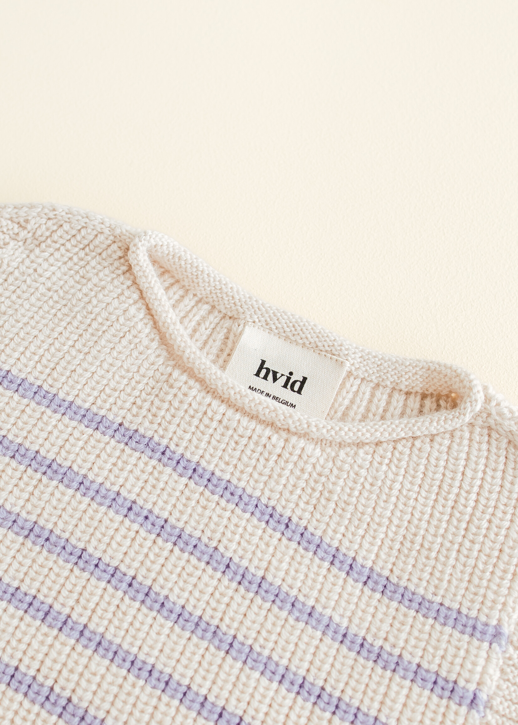 HVID Vest Harvey Cream/Lilac - Hvid