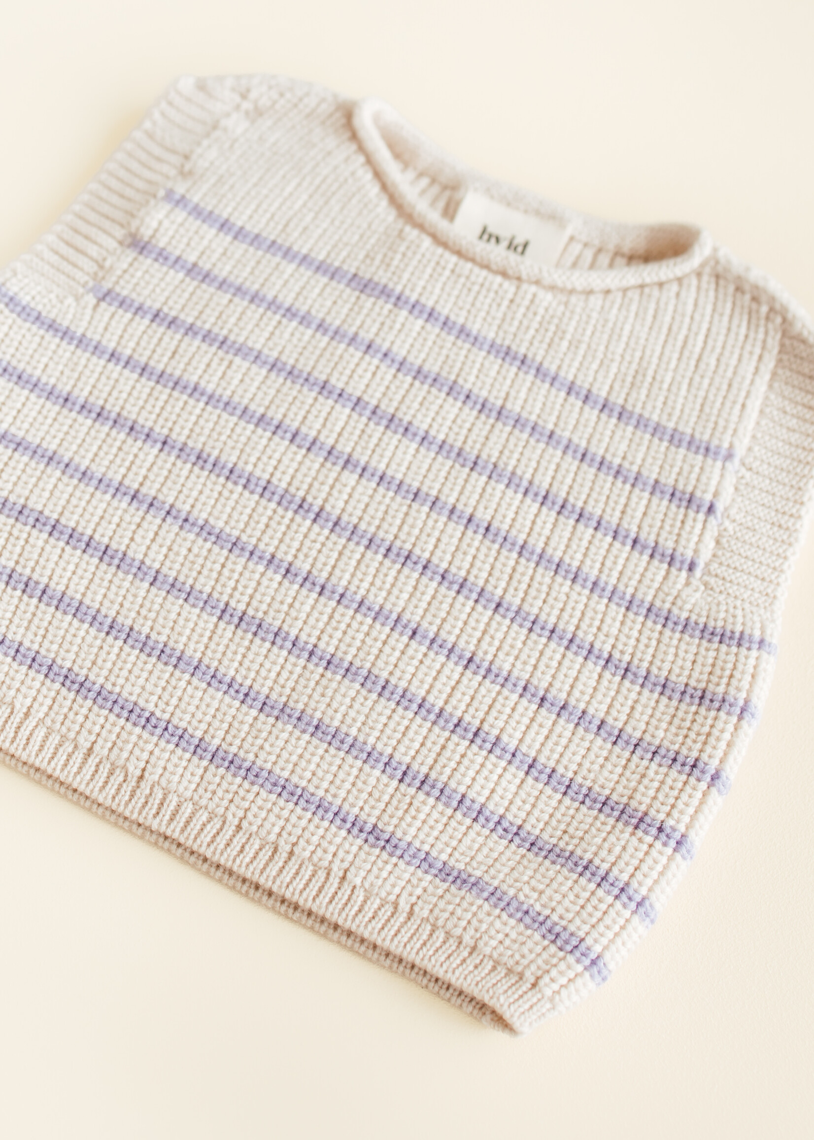 HVID Vest Harvey Cream/Lilac - Hvid