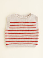 HVID Vest Harvey Cream/Red - Hvid