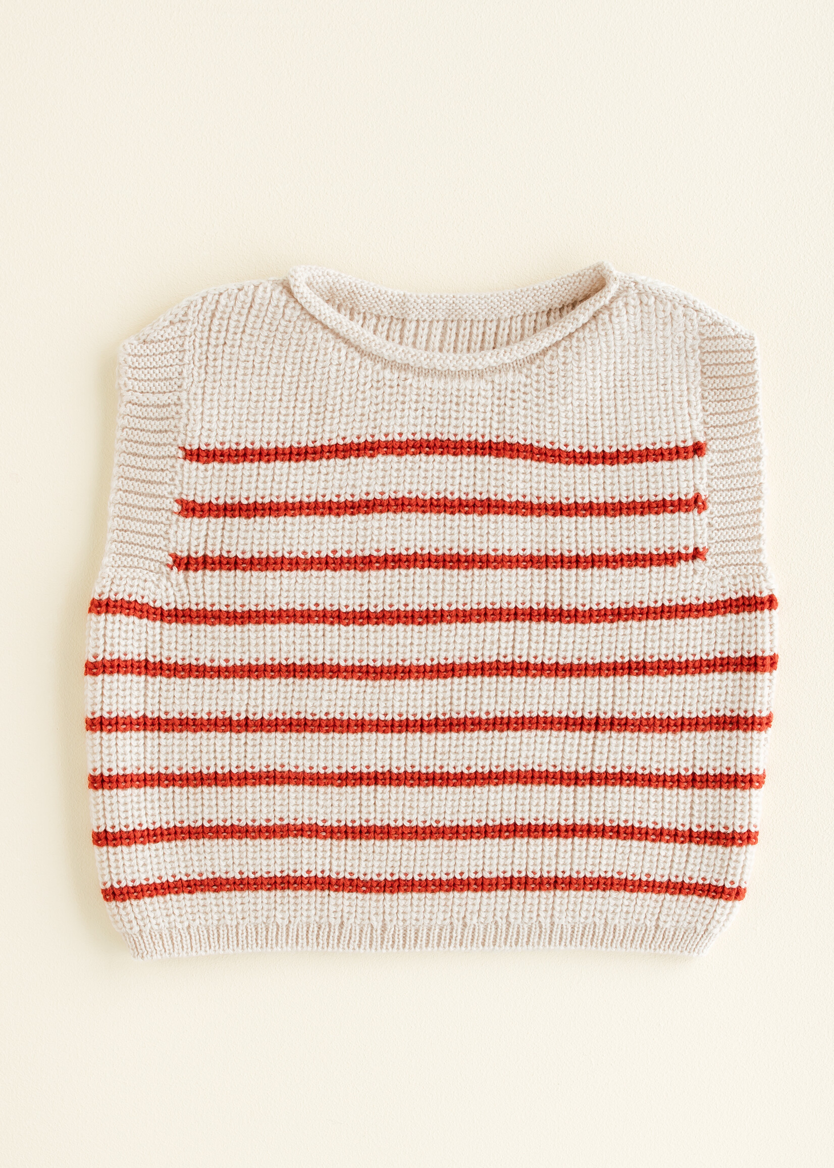 HVID Vest Harvey Cream/Red - Hvid