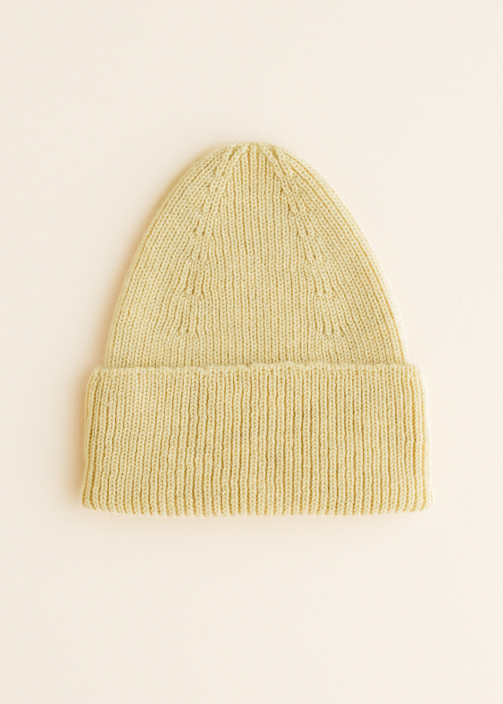 HVID Beanie Fonzie kids Light yellow - Hvid