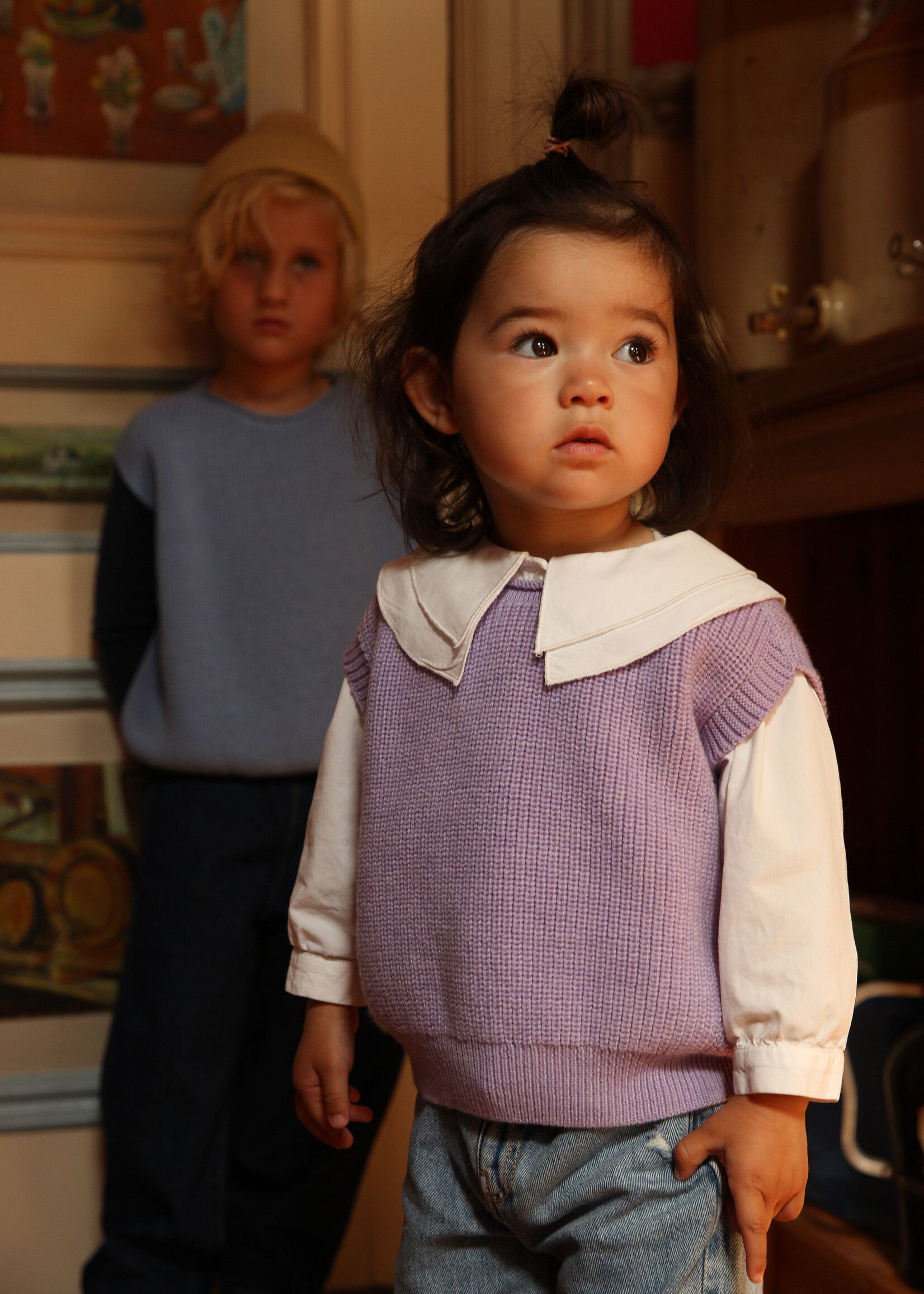 HVID Vest Harvey kids Lilac - Hvid