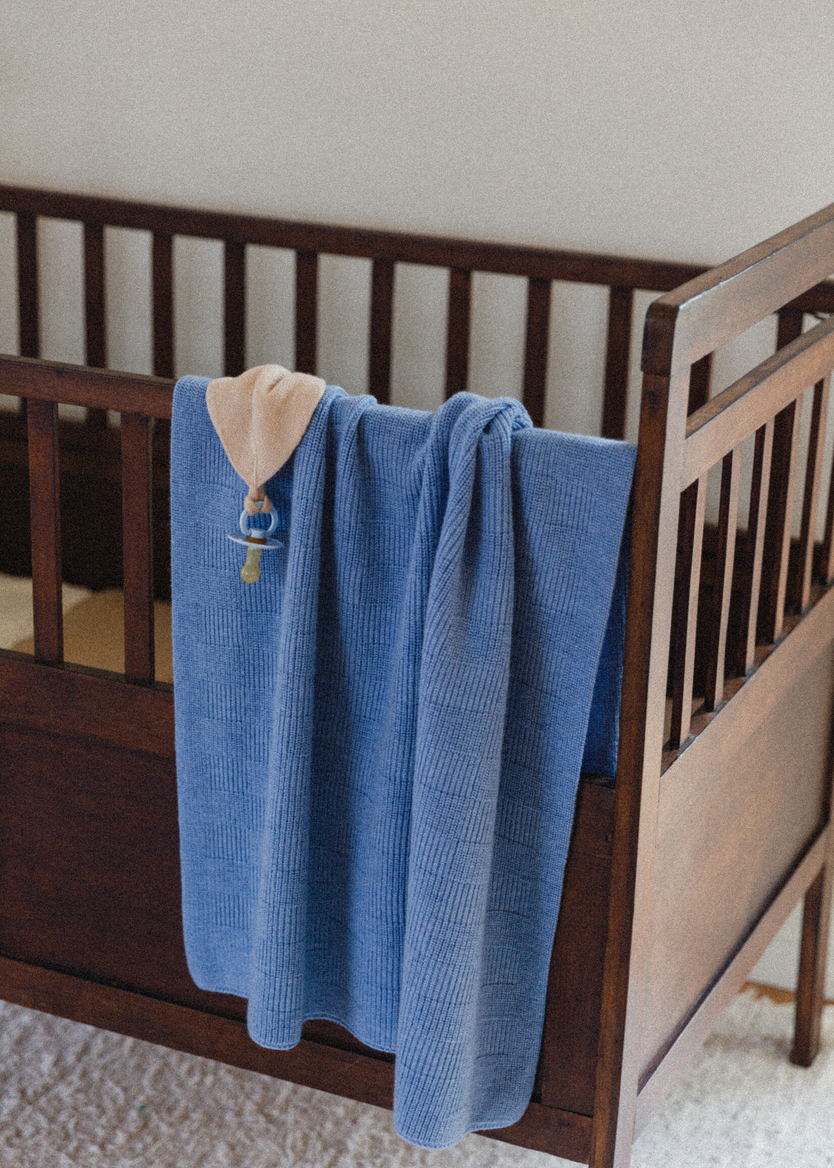 HVID Blanket Ivy Light blue - Hvid