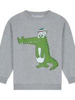 Daily Brat Loco croco  sweater grey melange - Daily Brat