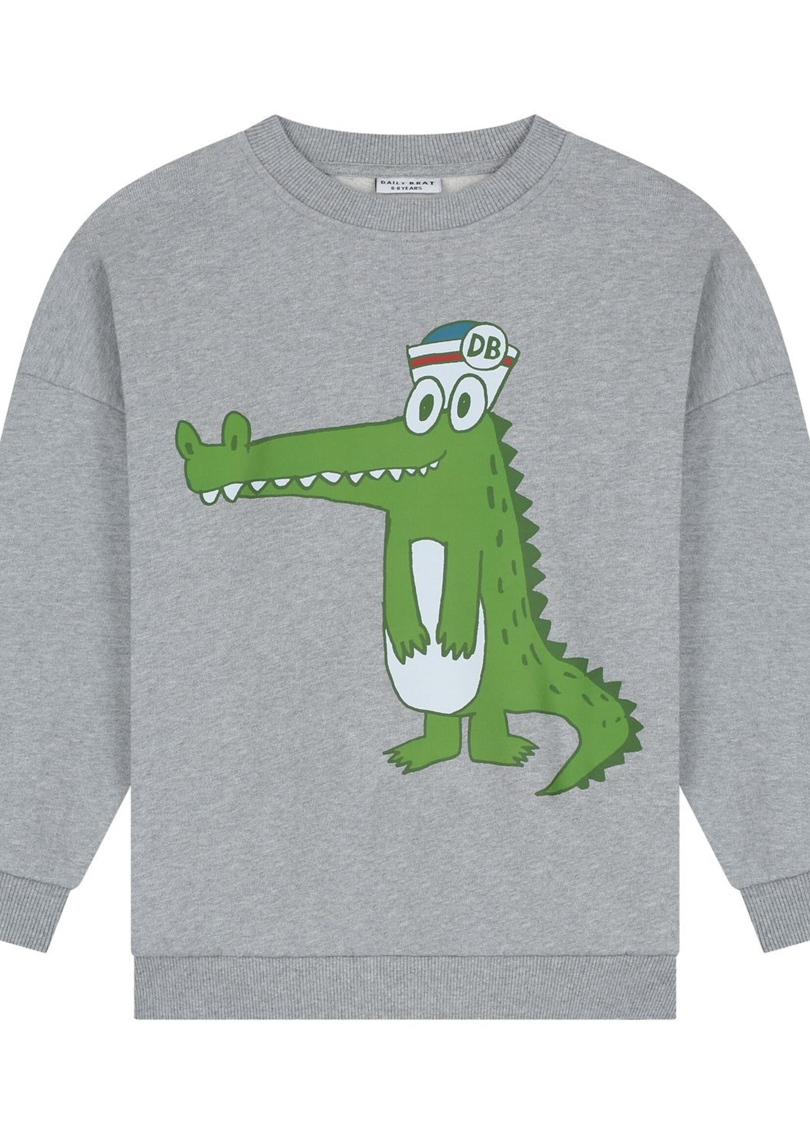 Daily Brat Loco croco  sweater grey melange - Daily Brat